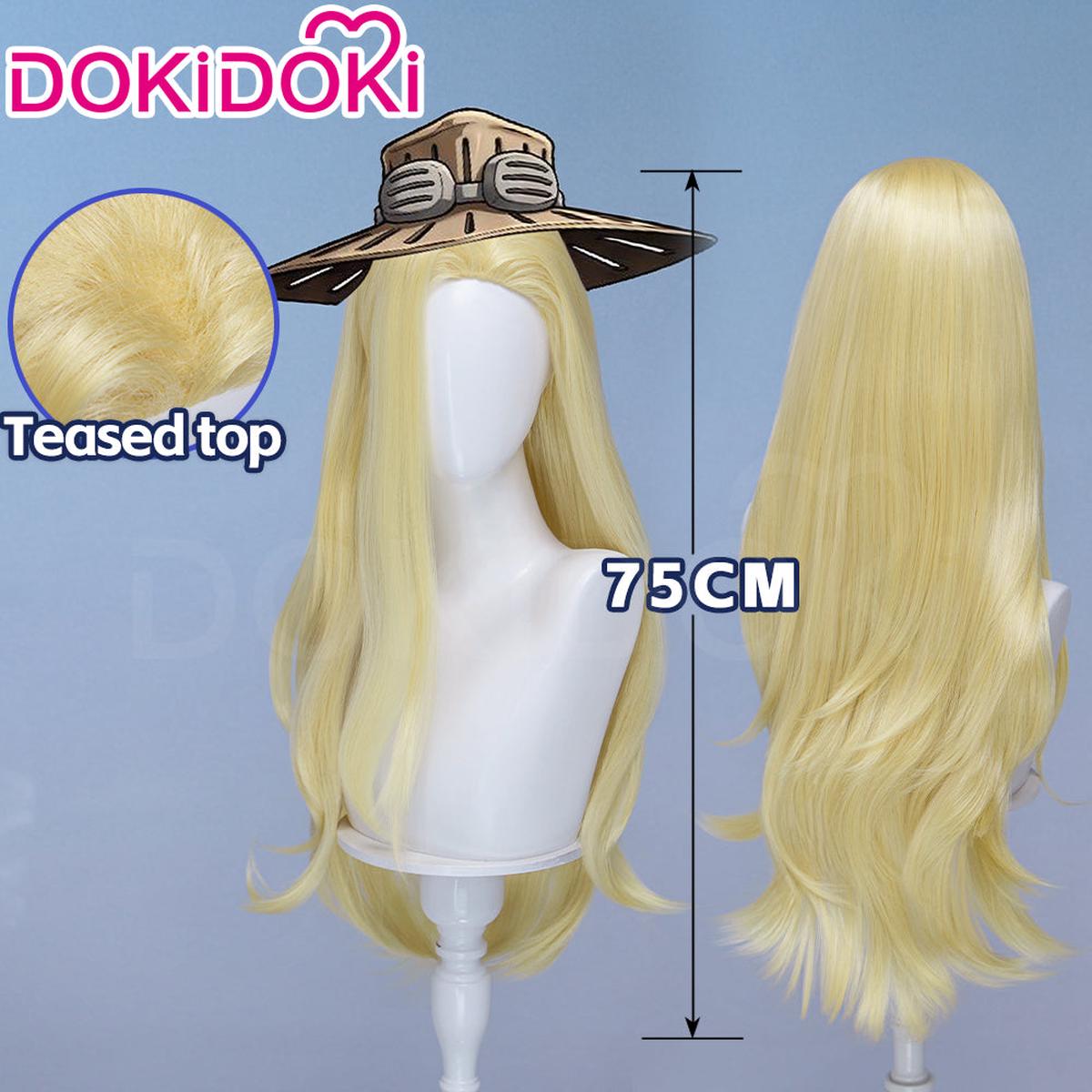 DokiDoki Anime Cosplay Wig Long Straight Yellow Hair