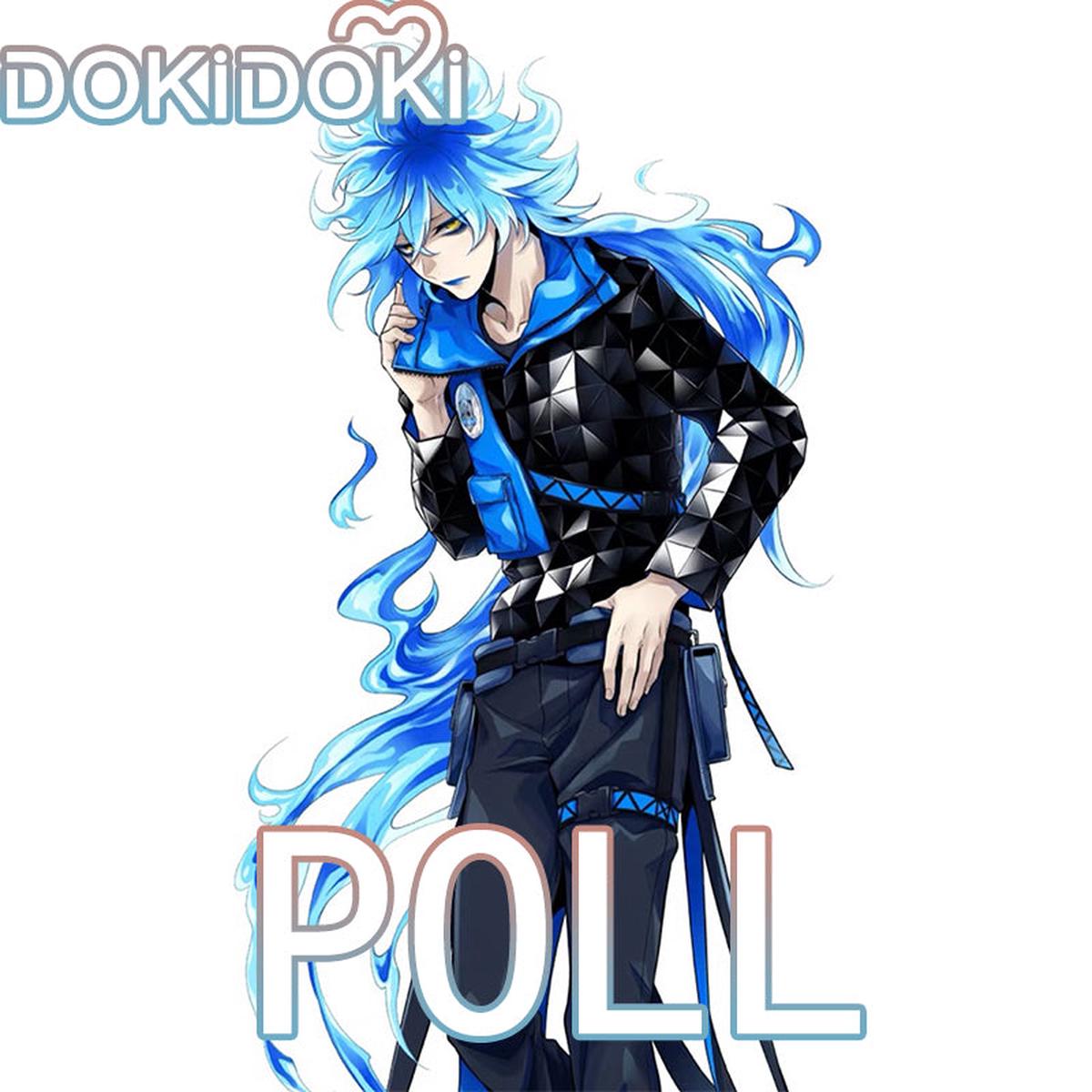 Poll5 Deposit 10 off Coupon DokiDoki Game Cosplay Costume Black Blue Jacket