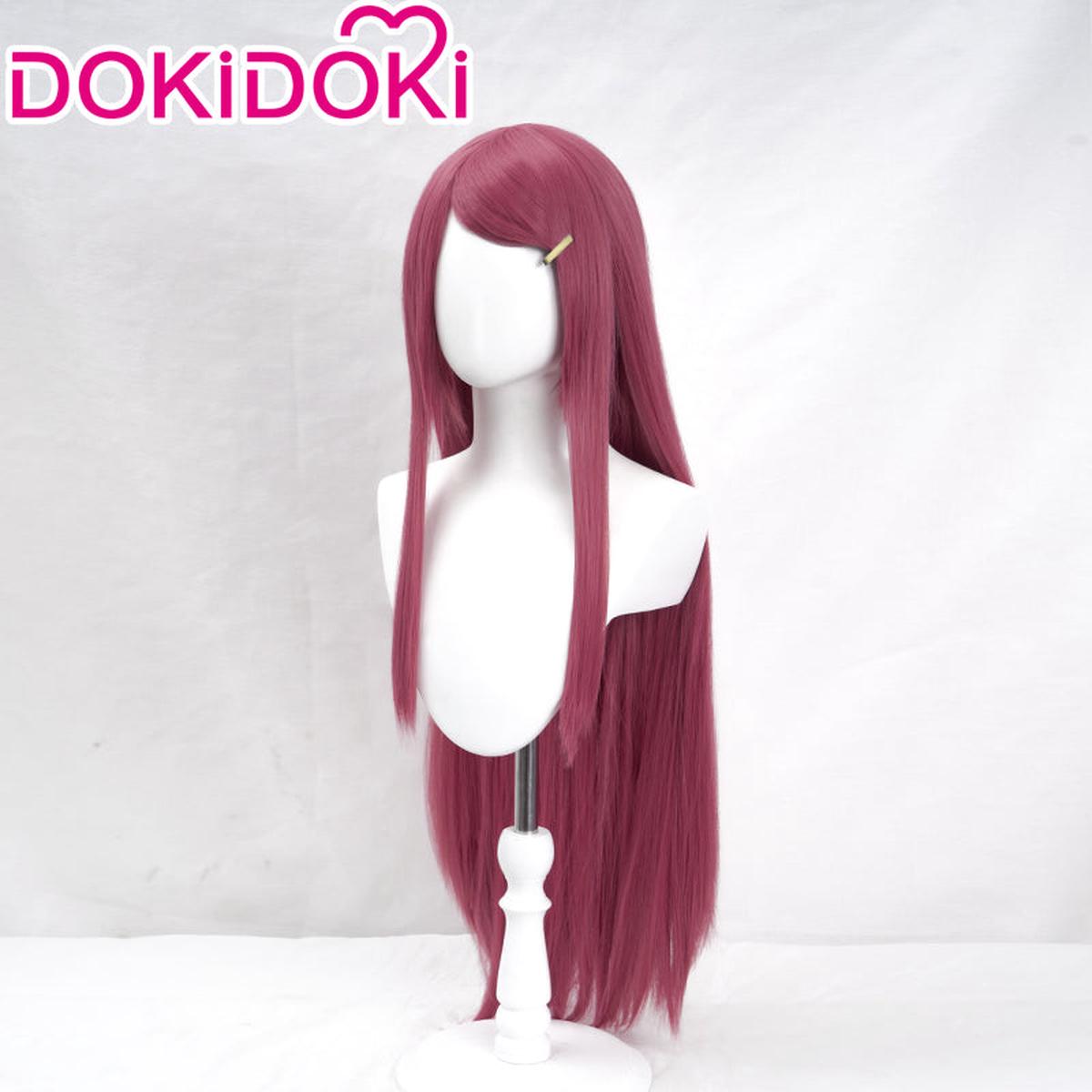 Ready For ShipDokiDoki Anime Cosplay Wig Red Long Straight Hair