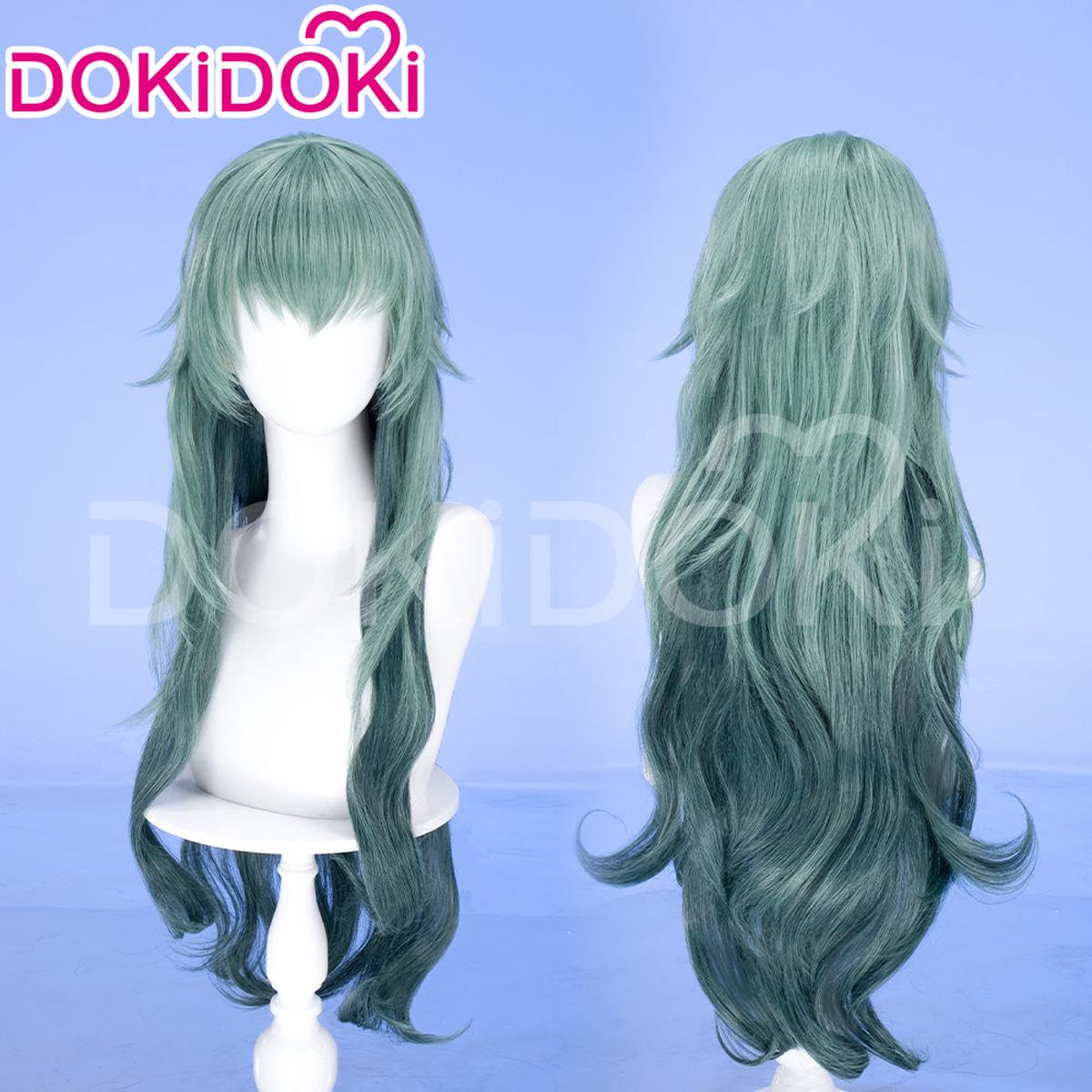 Ready For ShipDokiDoki Game Cosplay Wig Long Green Women Hair