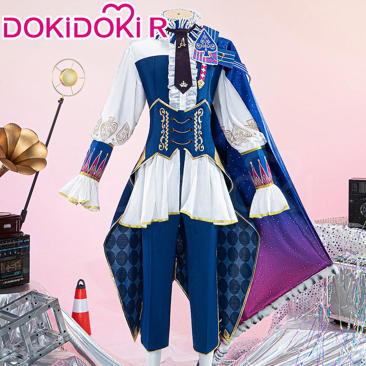 Size XS-3XLDokiDoki-R Game Cosplay Tenmaa Tsukasaa Crown of Suit Costume King of Spades