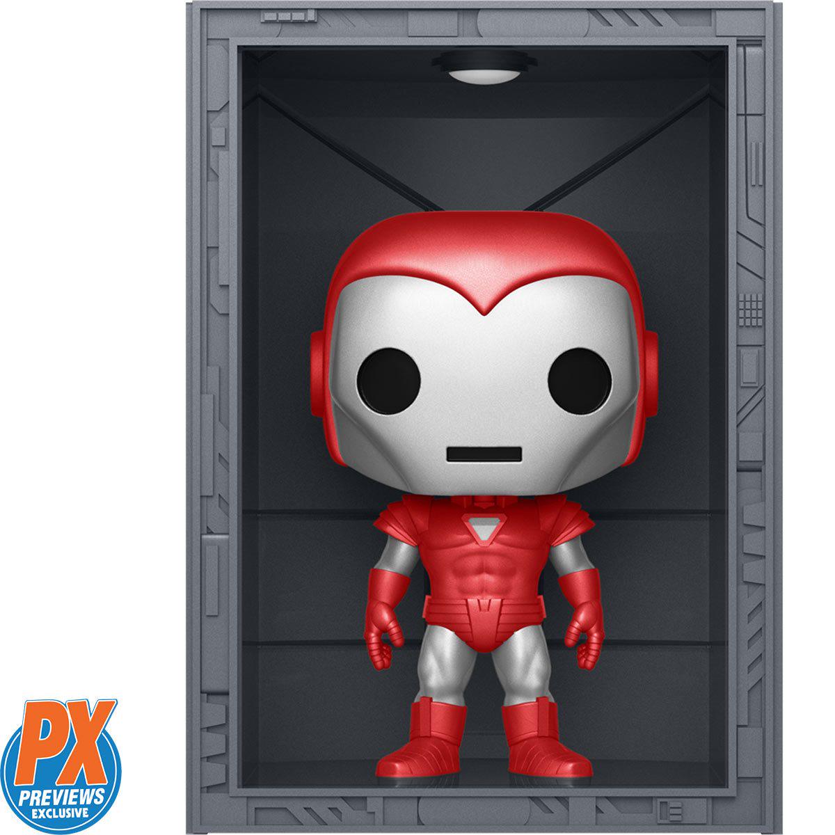 Funko POP Marvel - Hall of Armor Iron Man Model 8 Silver Centurion 1038 (PX Previews Exclusive)