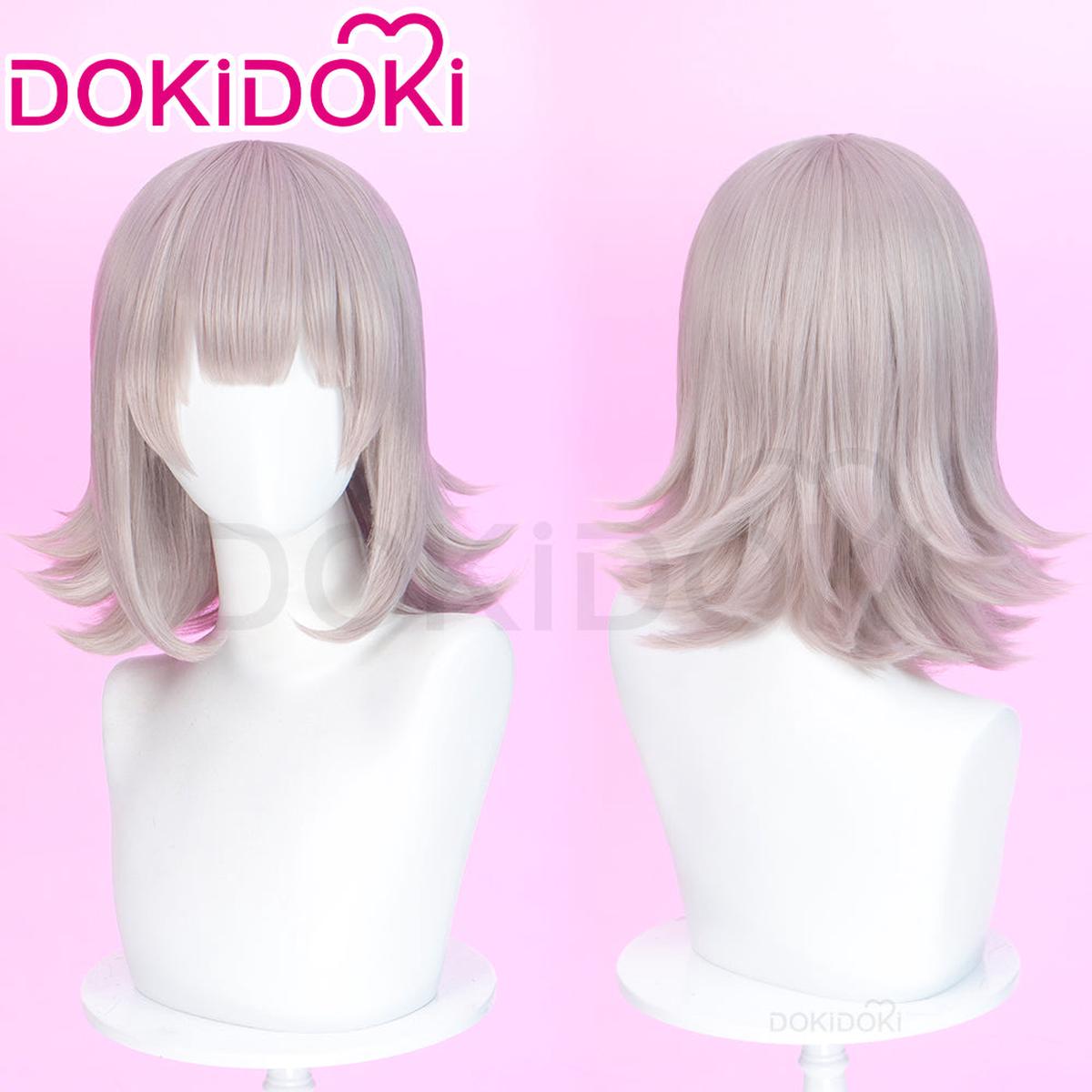 DokiDoki Game Cosplay Wig Short Straight Pink Hair