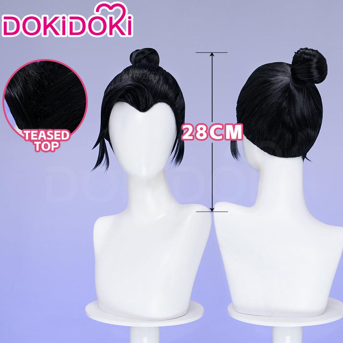 DokiDoki Movie Anime Cosplay Men Wig Short Black Hair Buns