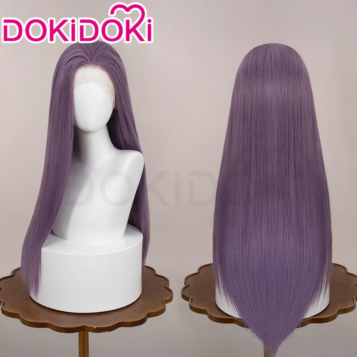 Front LaceDokiDoki Game Love And Deepspace Cosplay Main Character Wig Long Straight Purple Hair Women