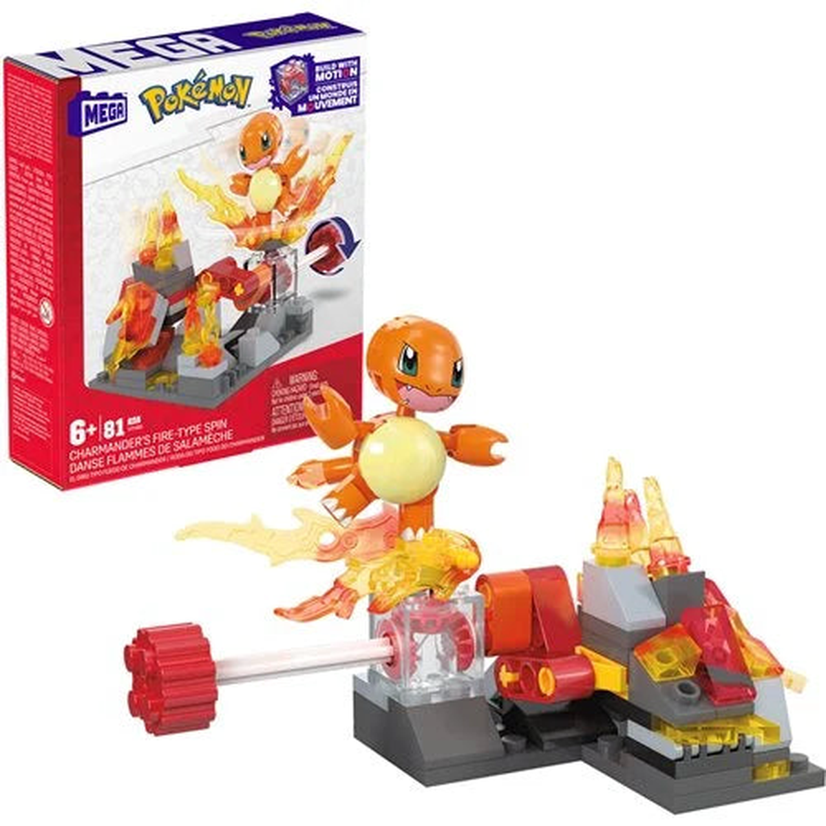 Mega Pokmon - Charmanders Fire-Type Spin Playset Mattel