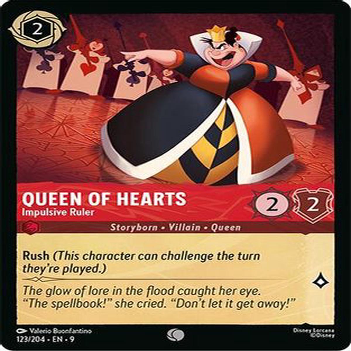 Queen of Hearts - Impulsive Ruler (123204) - Fabled Cold Foil