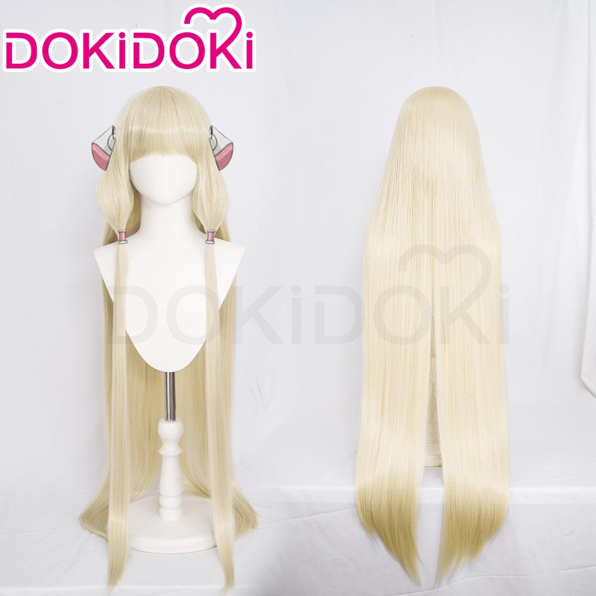 Ready For ShipDokiDoki Anime Chobits Cosplay Chi Wig Long Straight White Hair