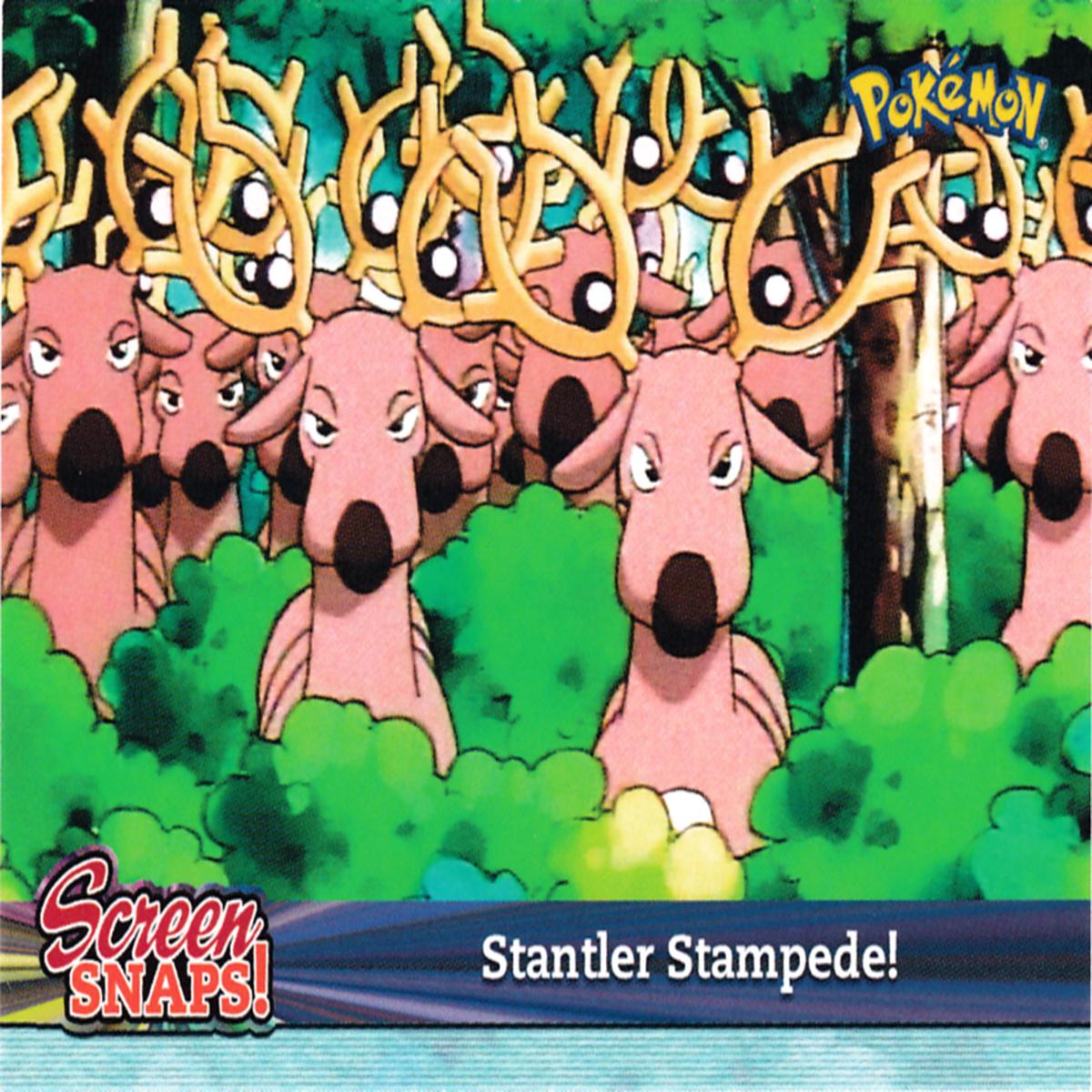 Stantler Stampede (SNAP 18) Topps Pokemon Johto Series 1