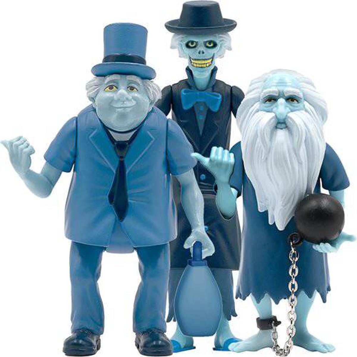Super7 Haunted Mansion Hitchhiking Ghosts 3 34-Inch ReAction Figure Set of 3 - SDCC Exclusive