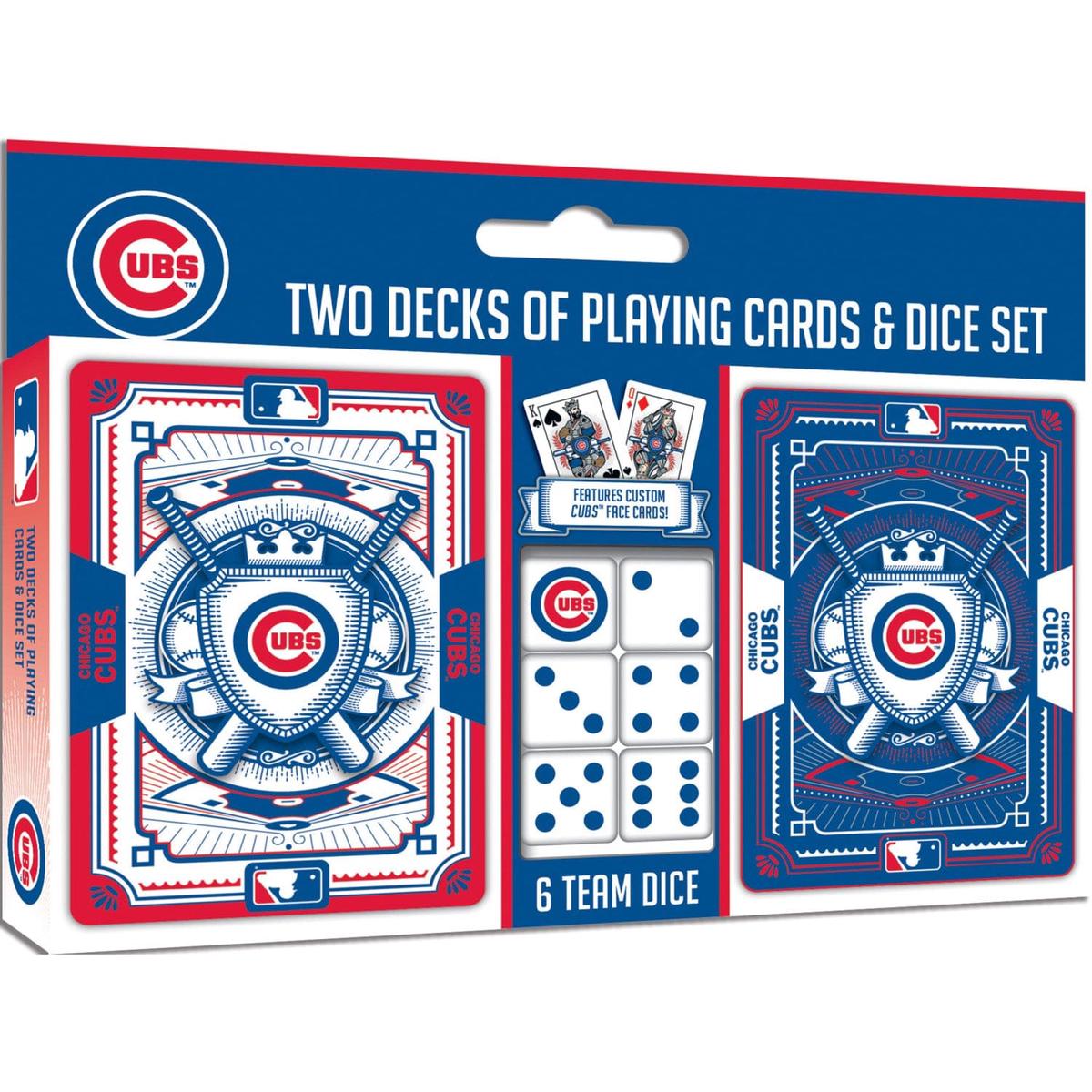 Chicago Cubs - 2-Pack Playing Cards Dice Set