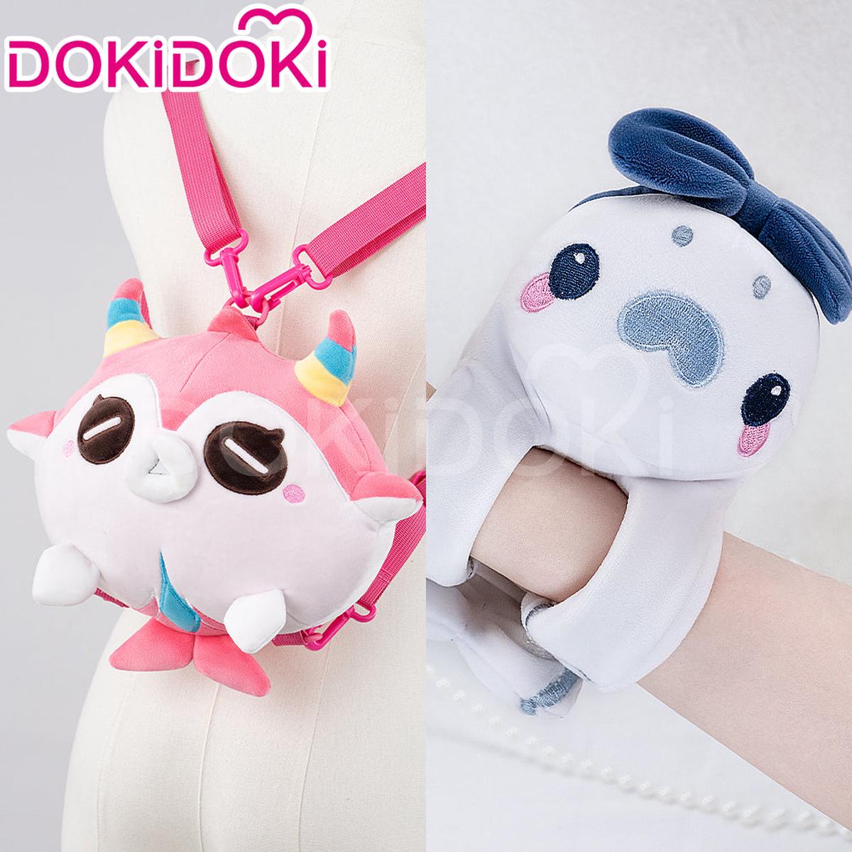 Ready For ShipLast BatchDokiDoki-SR Game Genshin Impact Cosplay Mualani Pink Pufferfish Bag Doll Plushies Backpack Papa Circle Plastic Wristband