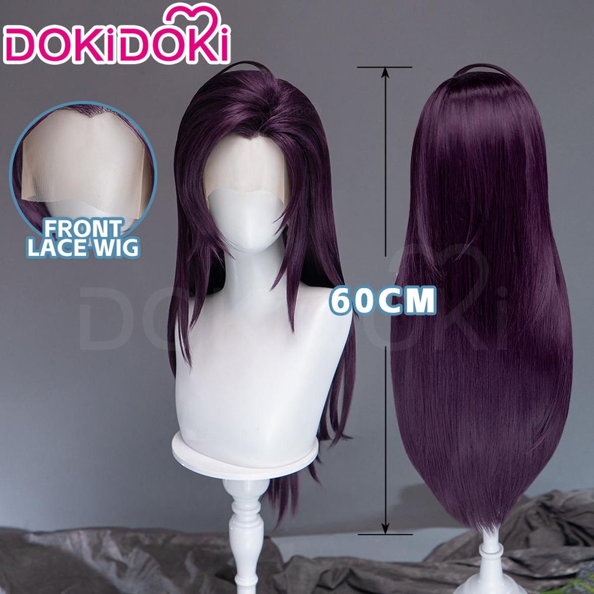 Front LaceDokiDoki Game Cosplay Long Straight Purple Hair