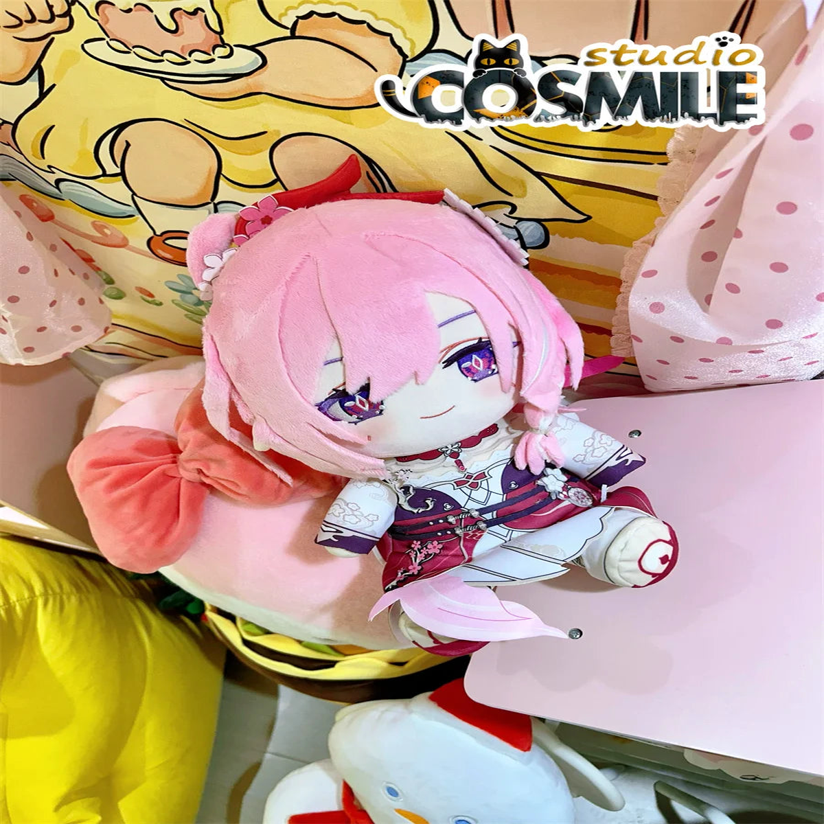 Game Honkai Impact 3 3rd Elysia Pink Stuffed Plushie 30cm Sitting Position Plush Doll Toy Gift Jong