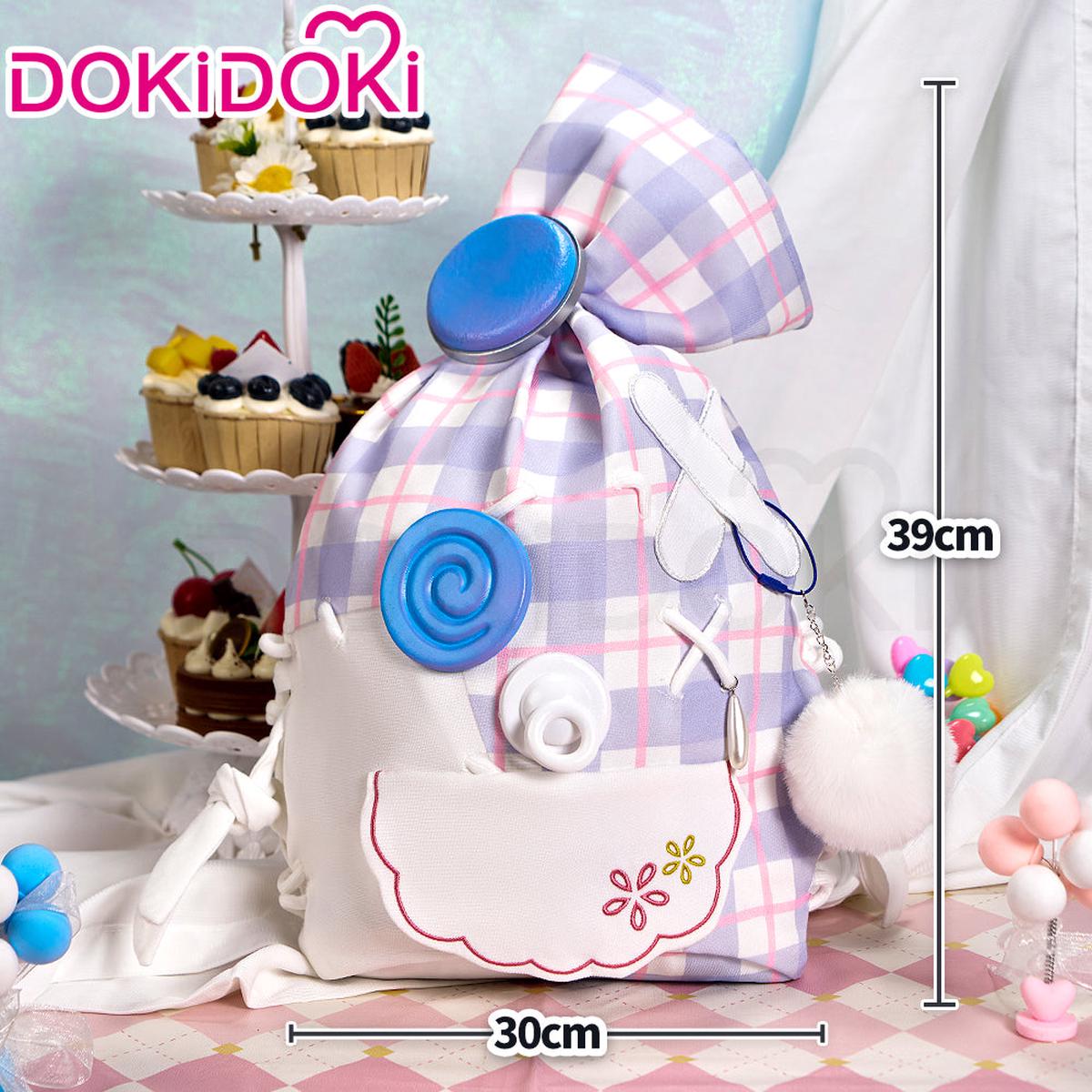 In StockDokiDoki Game Infinity Nikki Cosplay Nikki Prop Sad Sack Purple White Bag Ready to Shine