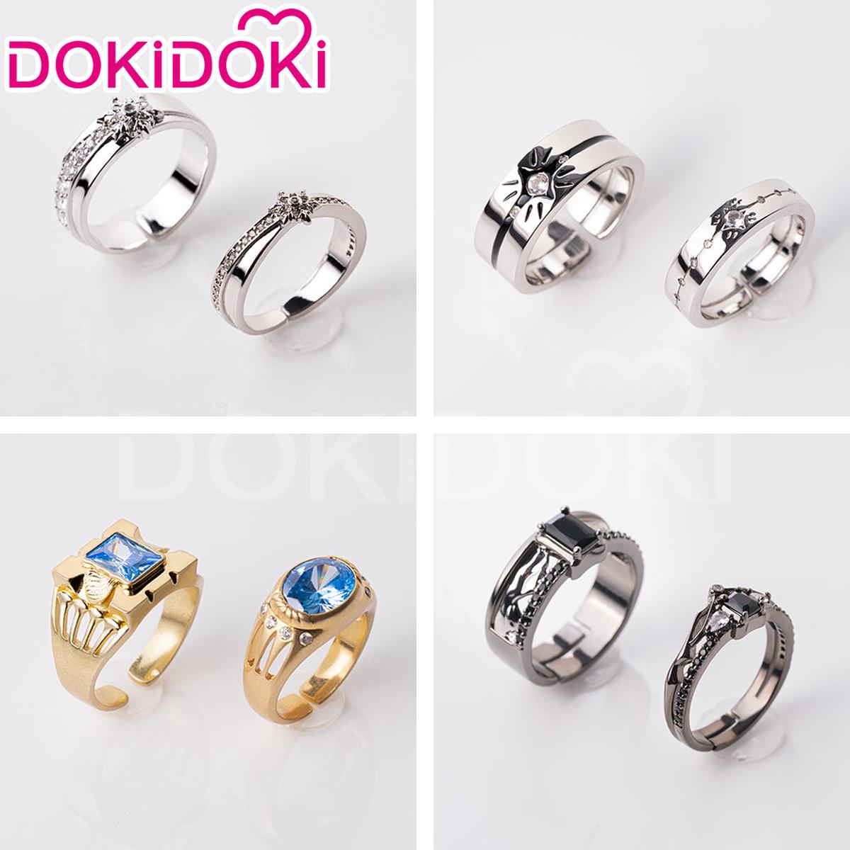 In StockDokiDoki Game Love And Deepspace Cosplay Xavier Sylus Zayne Rafayel Ring Level 100 Couples Rings