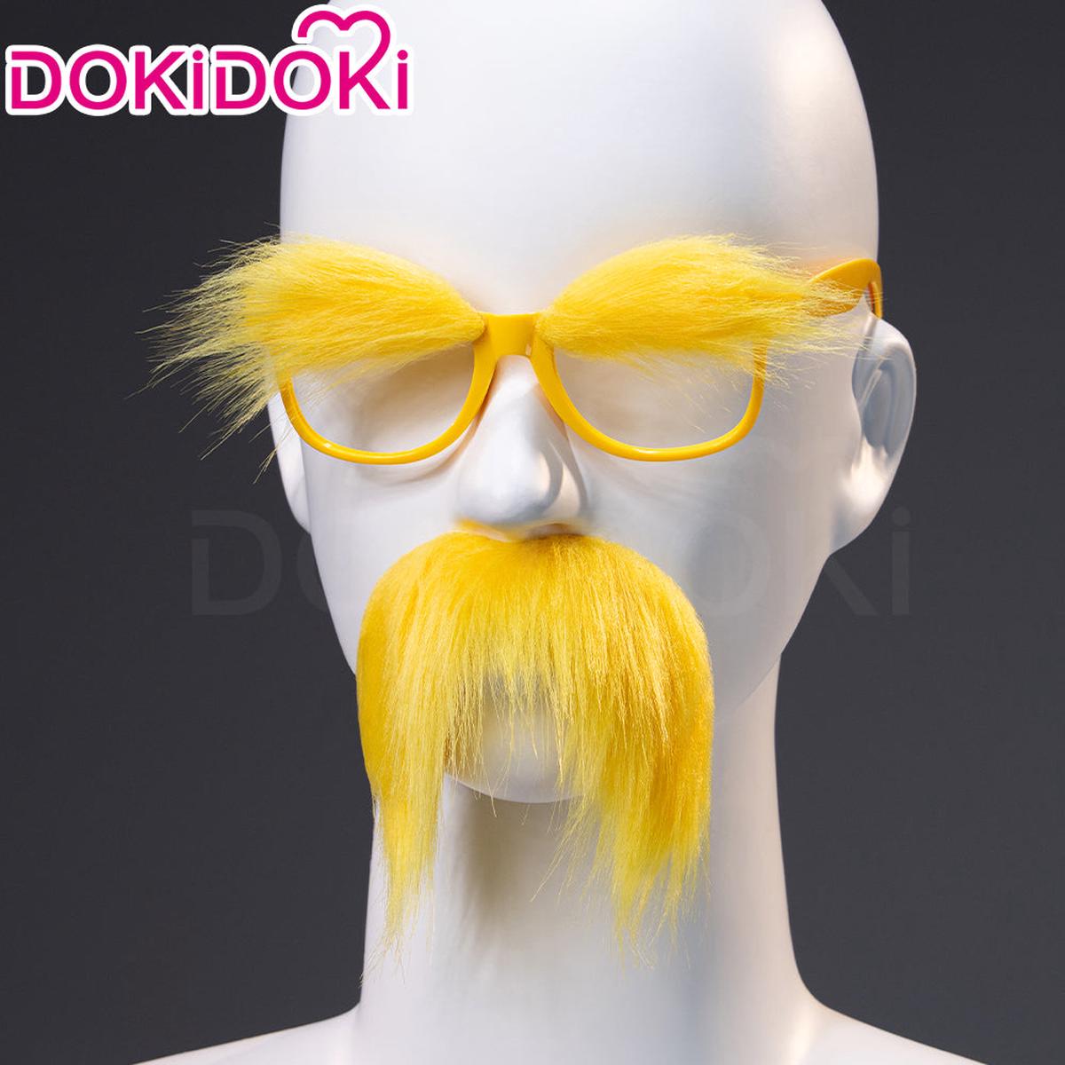 In StockDokiDoki Anime The Lorax Cosplay Lorax Yellow Beard Glasses Halloween Funny Accessory