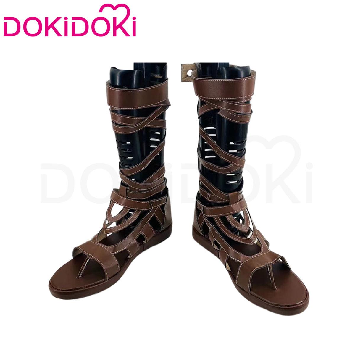 In StockDokiDoki Game Cosplay Brown Shoes Sandals