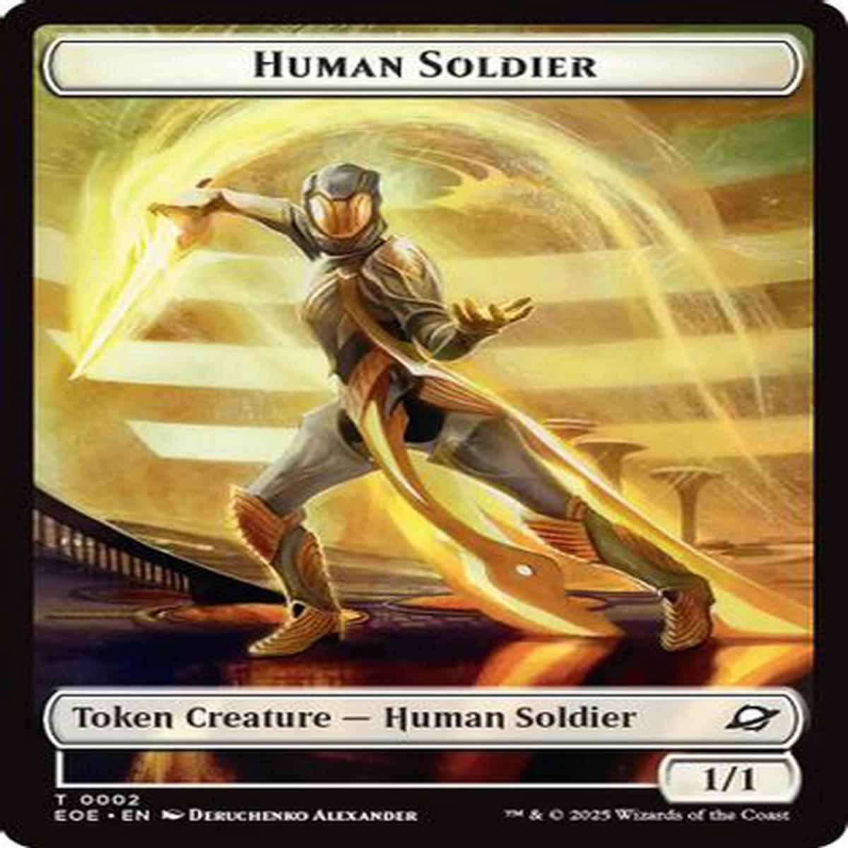 Human Soldier Lander (0008) Double-Sided Token (EOE-2 8) - Edge of Eternities