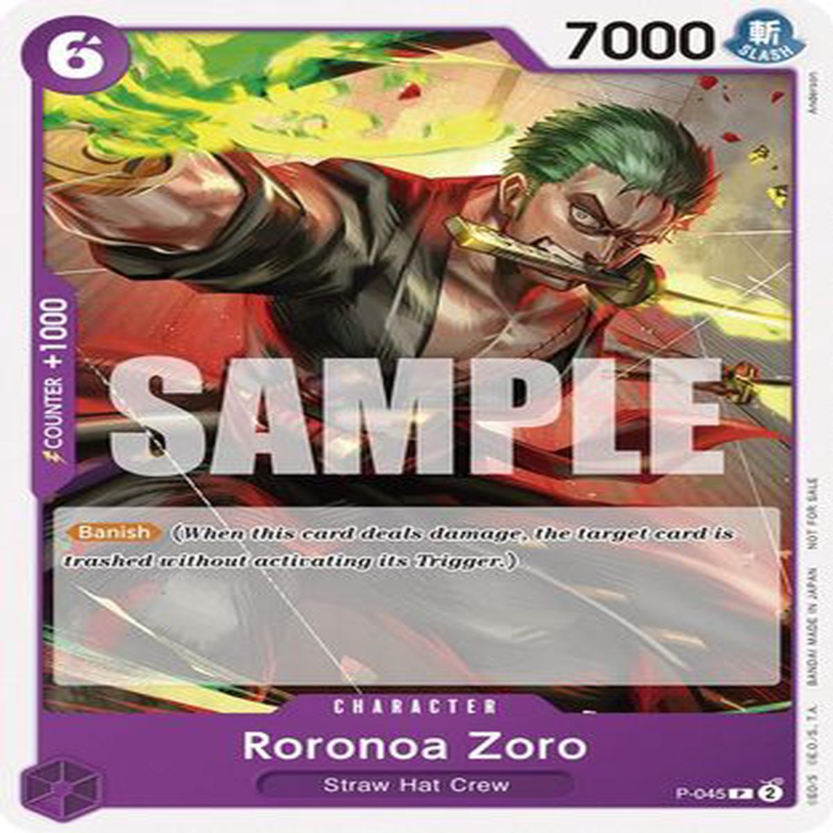 Roronoa Zoro (OP-06 Pre-Release Tournament) Participant (P-045) - One Piece Promotion Cards