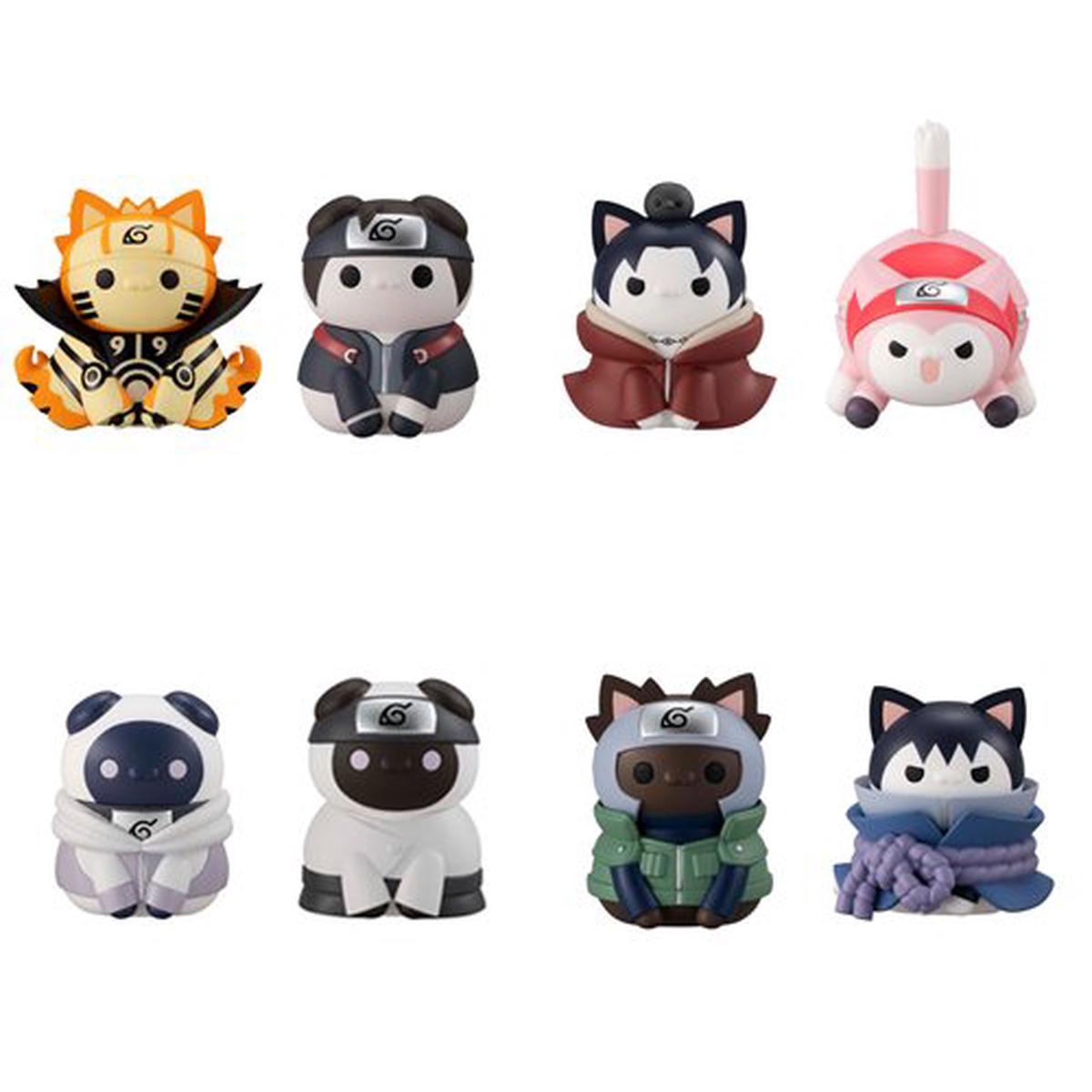 Naruto Shippuuden Nyaruto Version Break Out Fourth Great Ninja War Mega Cat Project Mini-Figure Case of 8 MegaHouse