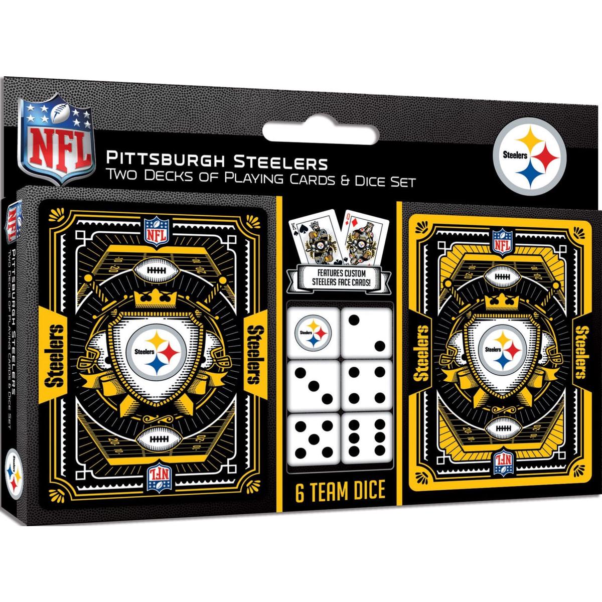 Pittsburgh Steelers - 2-Pack Playing Cards Dice Set