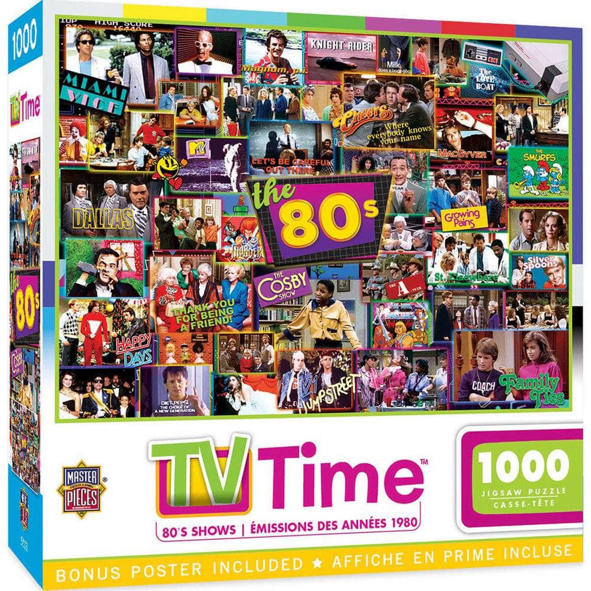 TV Time - 80s Shows 1000 Piece Jigsaw Puzzle