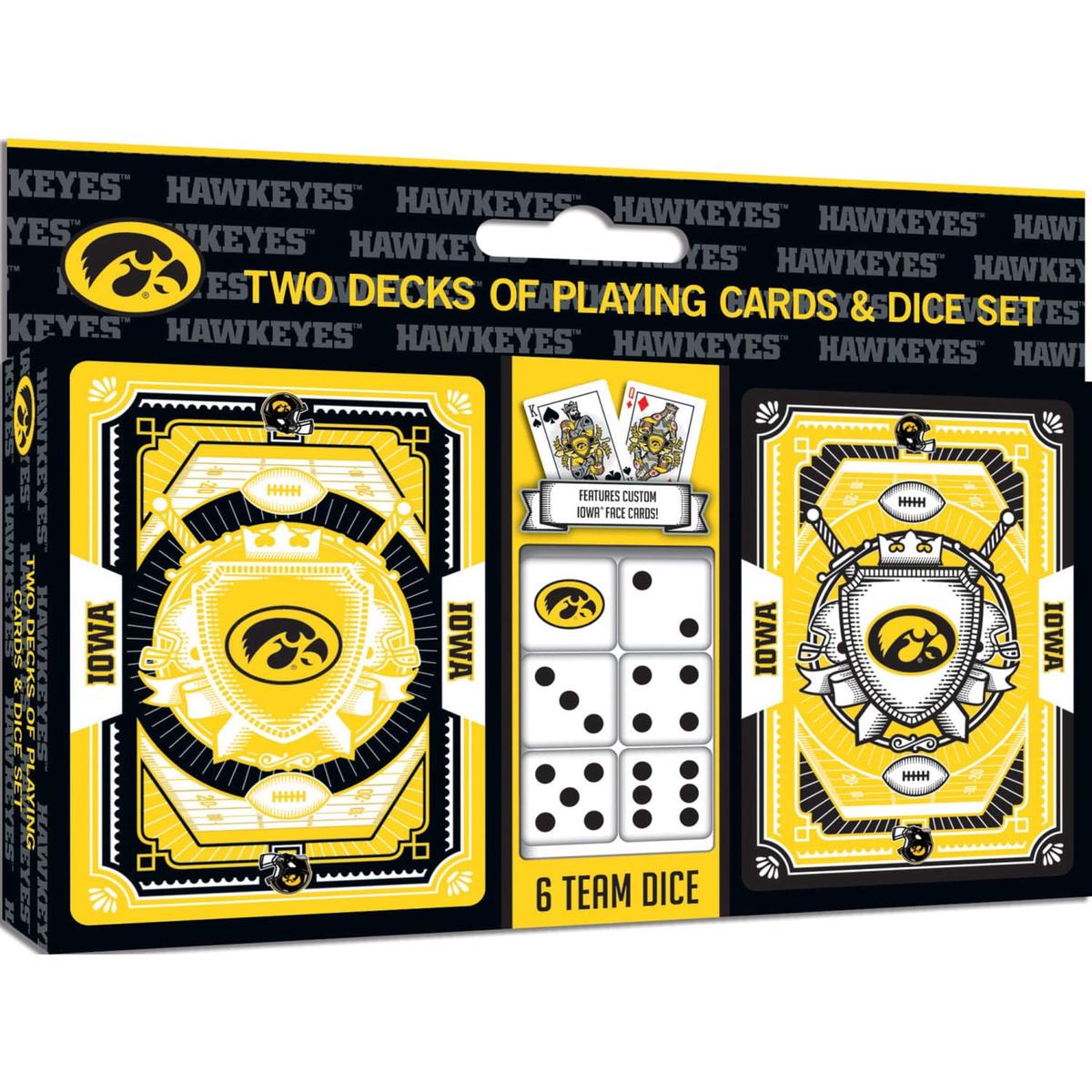 Iowa Hawkeyes - 2-Pack Playing Cards Dice Set
