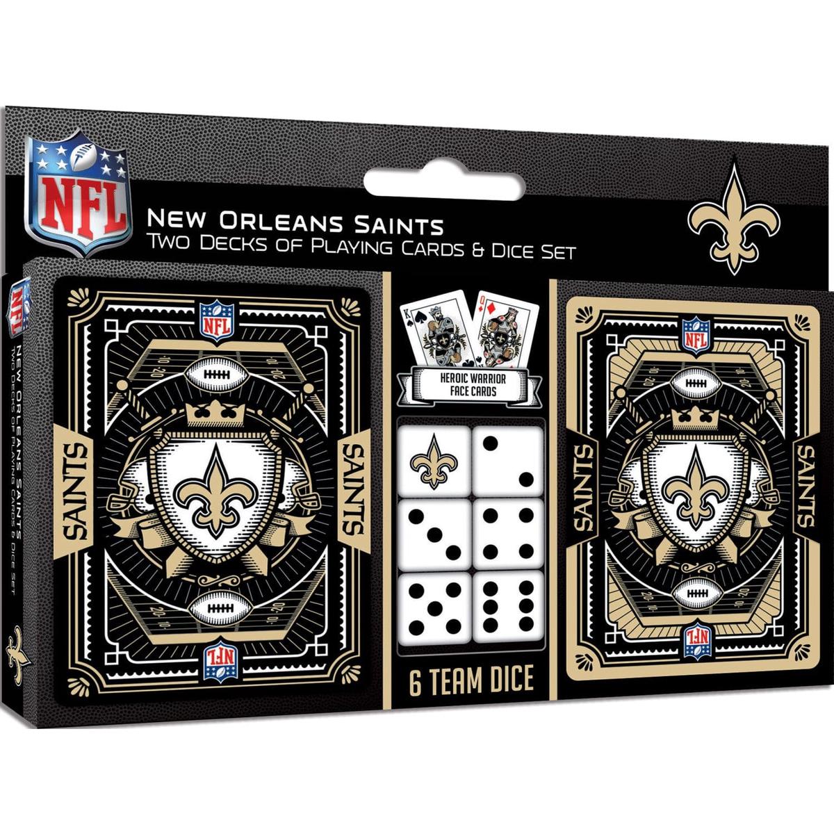 New Orleans Saints - 2-Pack Playing Cards Dice Set