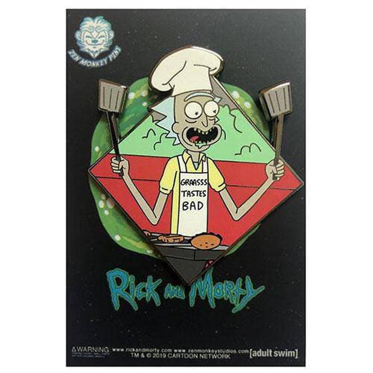 Zen Monkey The BBQ (Famous Moments) - Rick and Morty Enamel Pin