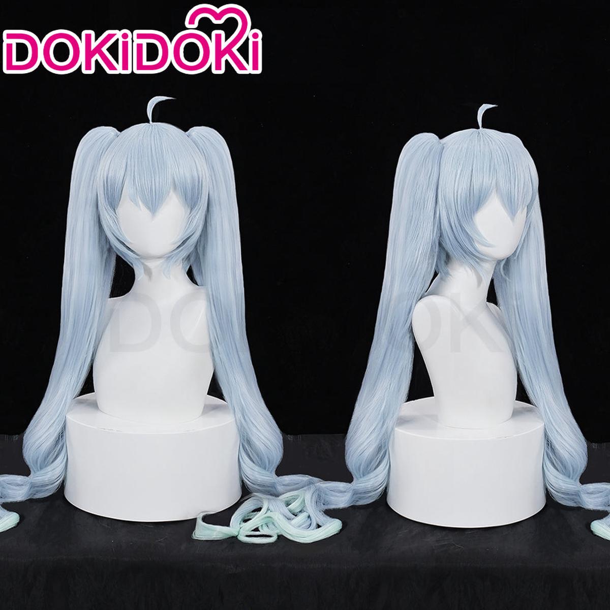 Ready For ShipDokiDoki Game Snow Wig Long Blue Hair