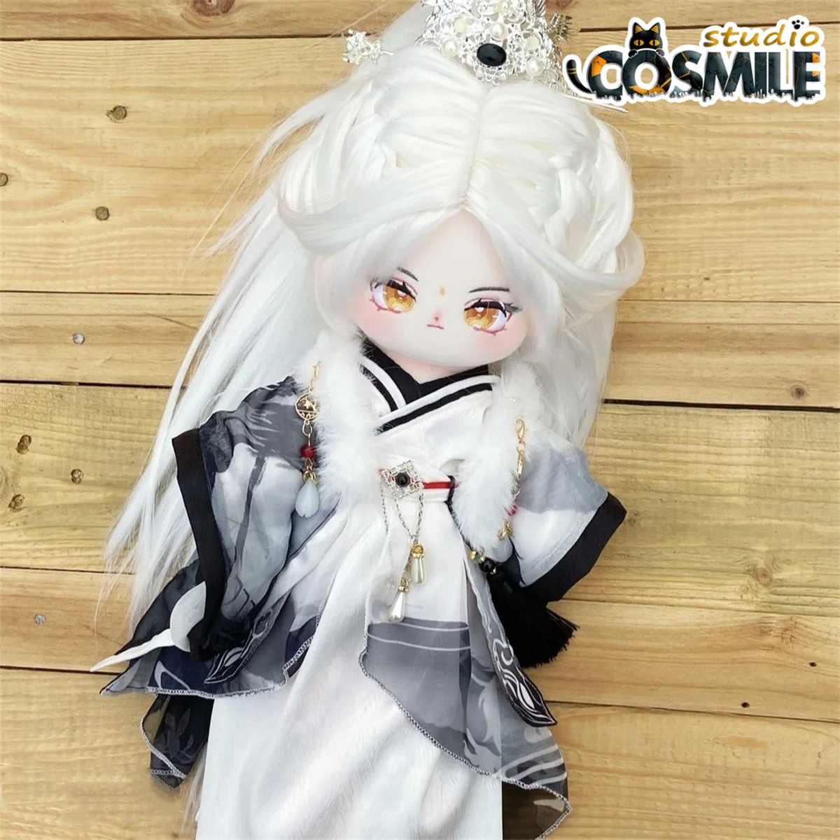 Ancient Costume Hanfu Immortal Crown Prince Hair Crown Nanshan for 30cm 40cm Plush Doll Dolls Clothes Dolls Accessories PR