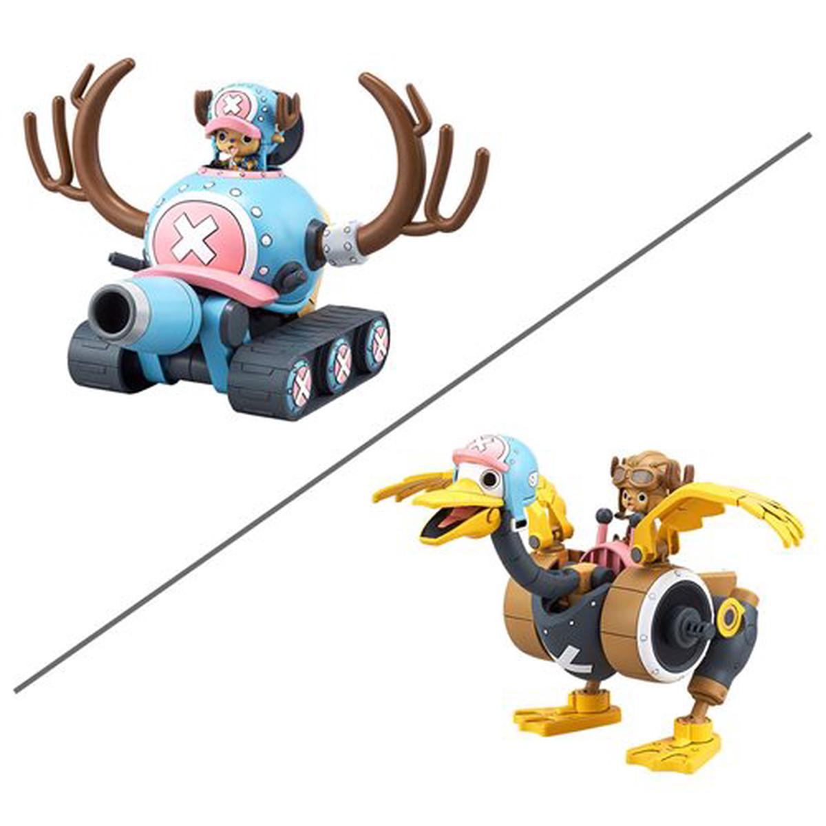 One Piece Chopper Tank Robot 1 and Chopper Wing Robot 2 Model Kit Set Bandai