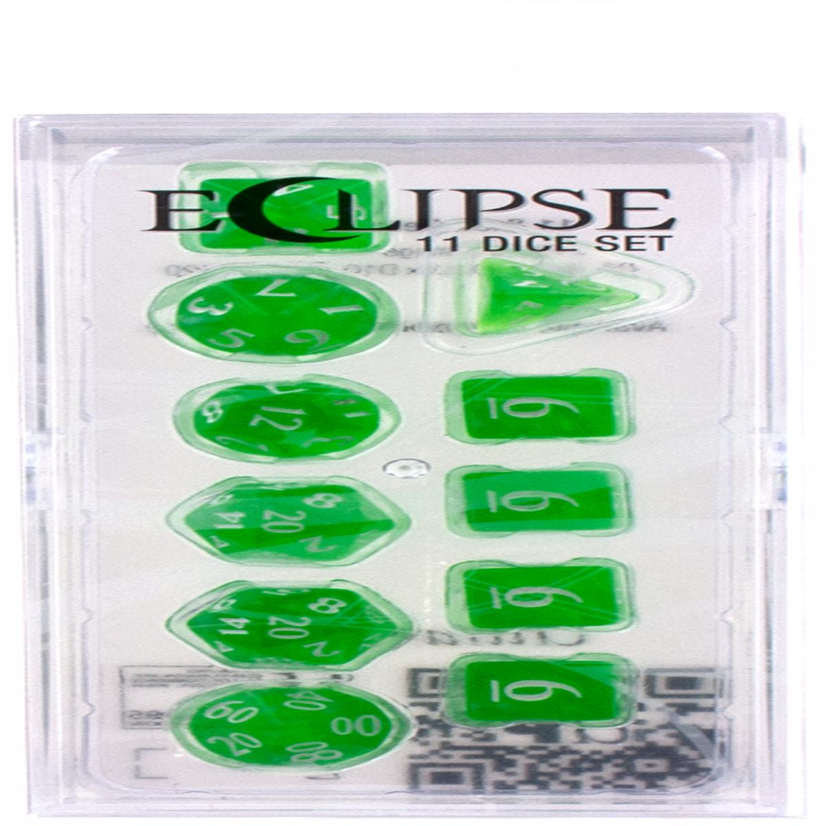 Ultra PRO 11-Dice Set - Eclipse (Lime Green)
