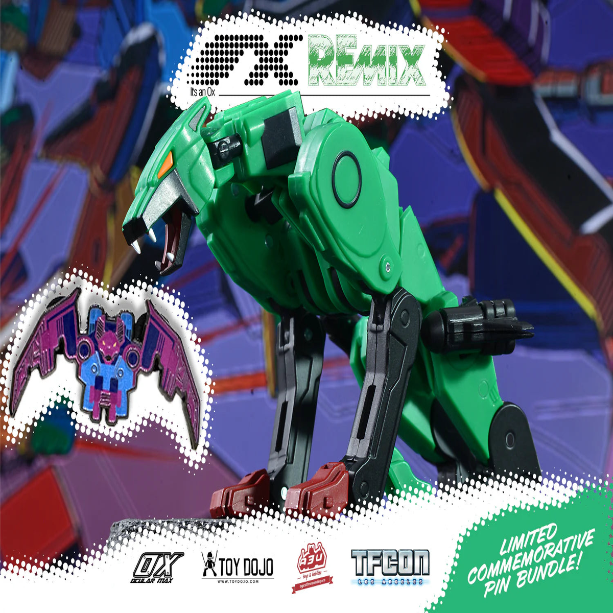 Ocular Max - Remix Series RMX-20 Figure Pin Bundle (Shadowfang and Robotic Bat Pin) - LIMIT ONE