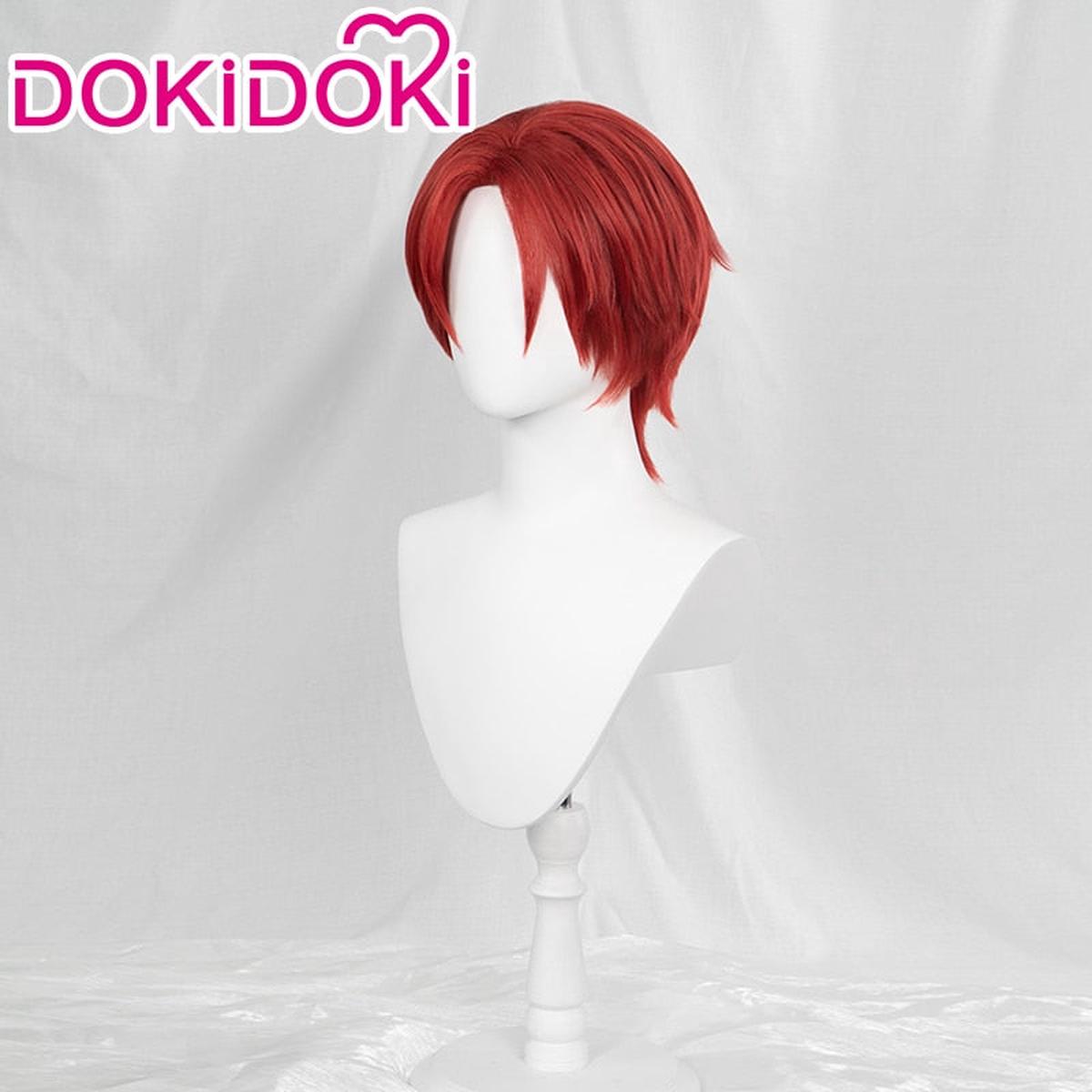 Ready For ShipDokiDoki Anime Cosplay Wig Men Red Short Wig