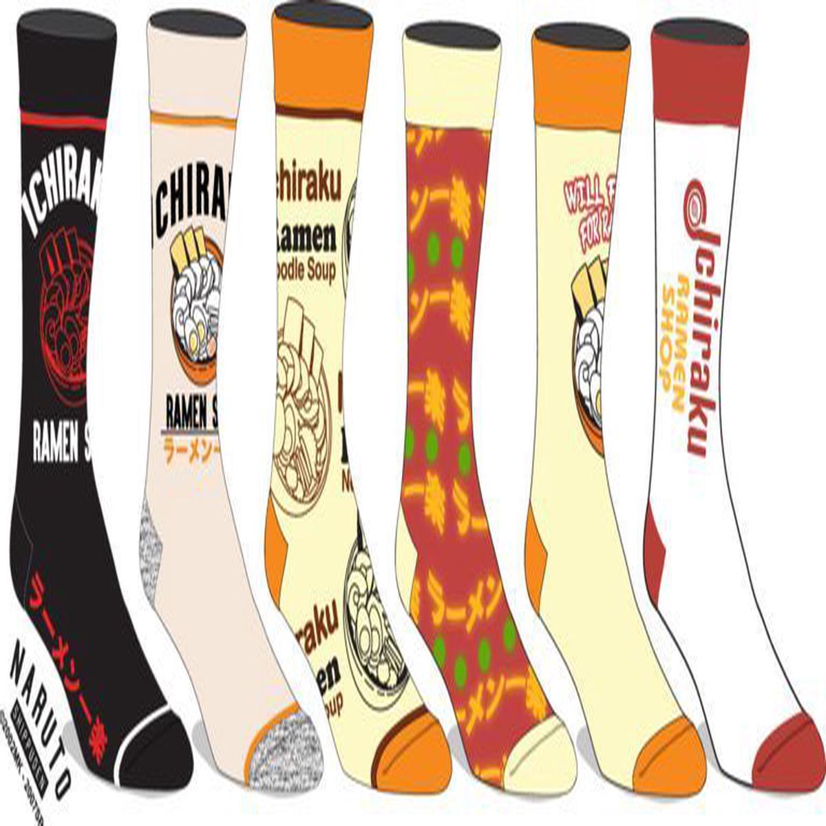 Naruto Shippuden Collection 6-Pair Crew Socks