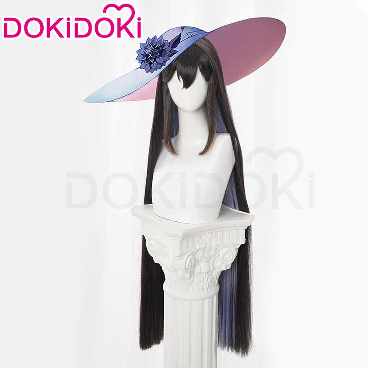 In StockDokiDoki Game Honkai Star Rail Cosplay The Dahlia Constance Wig Long Straight Black Purple Hair