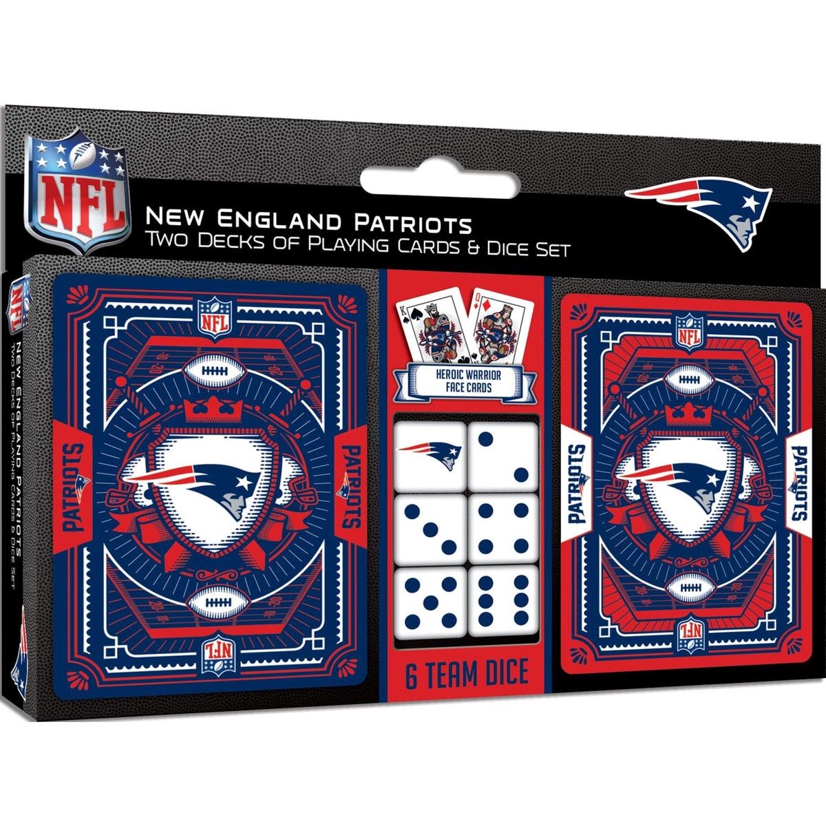 New England Patriots - 2-Pack Playing Cards Dice Set