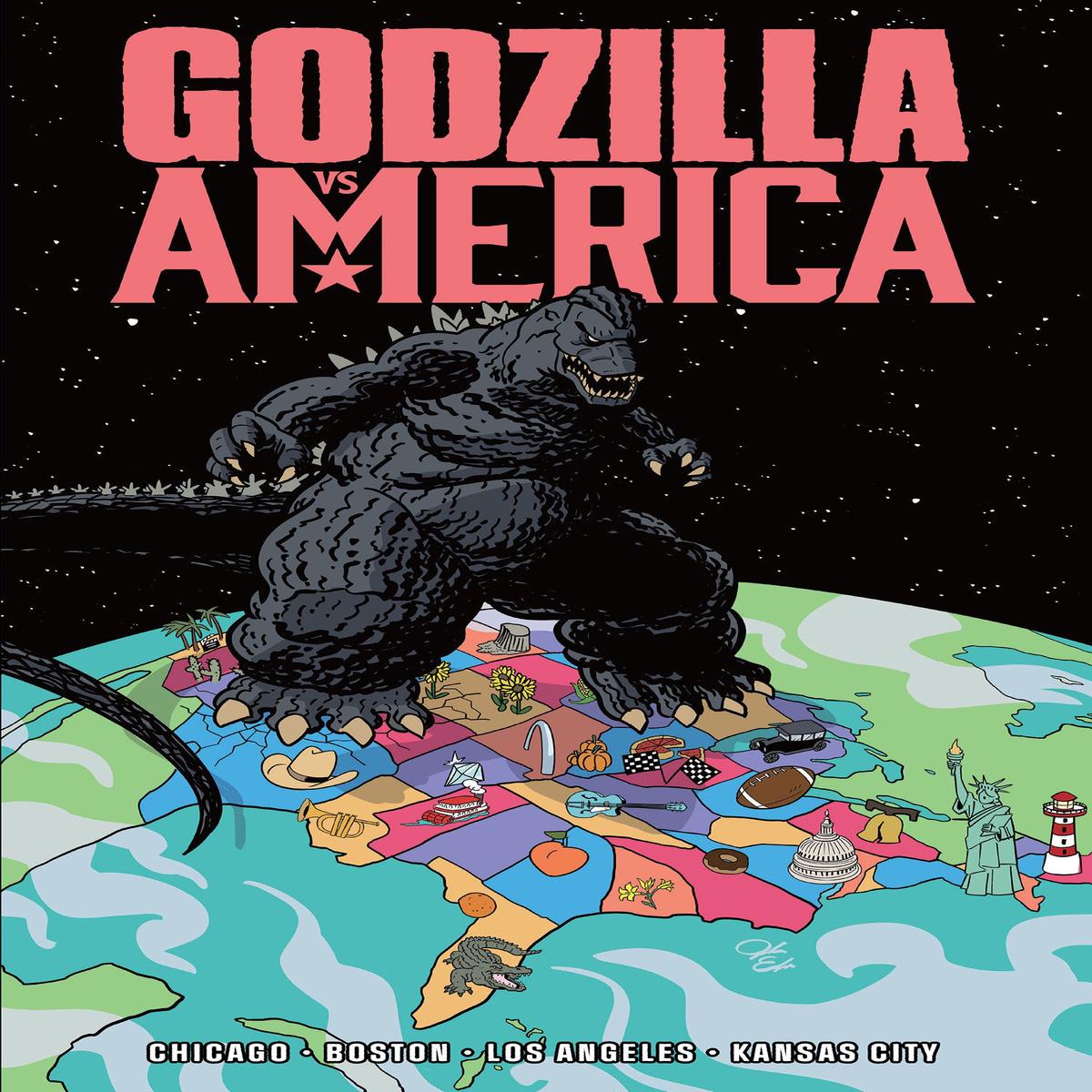 Godzilla vs America Boston Chicago Kansas City Los Angeles