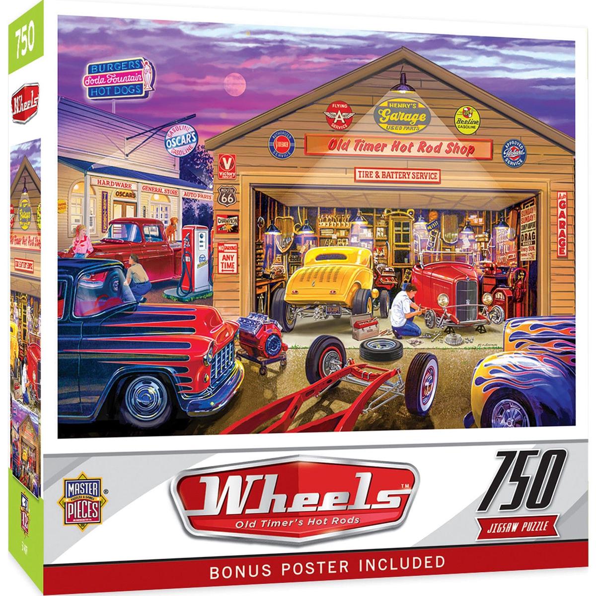 Wheels - Old Timers Hot Rods 750 Piece Jigsaw Puzzle