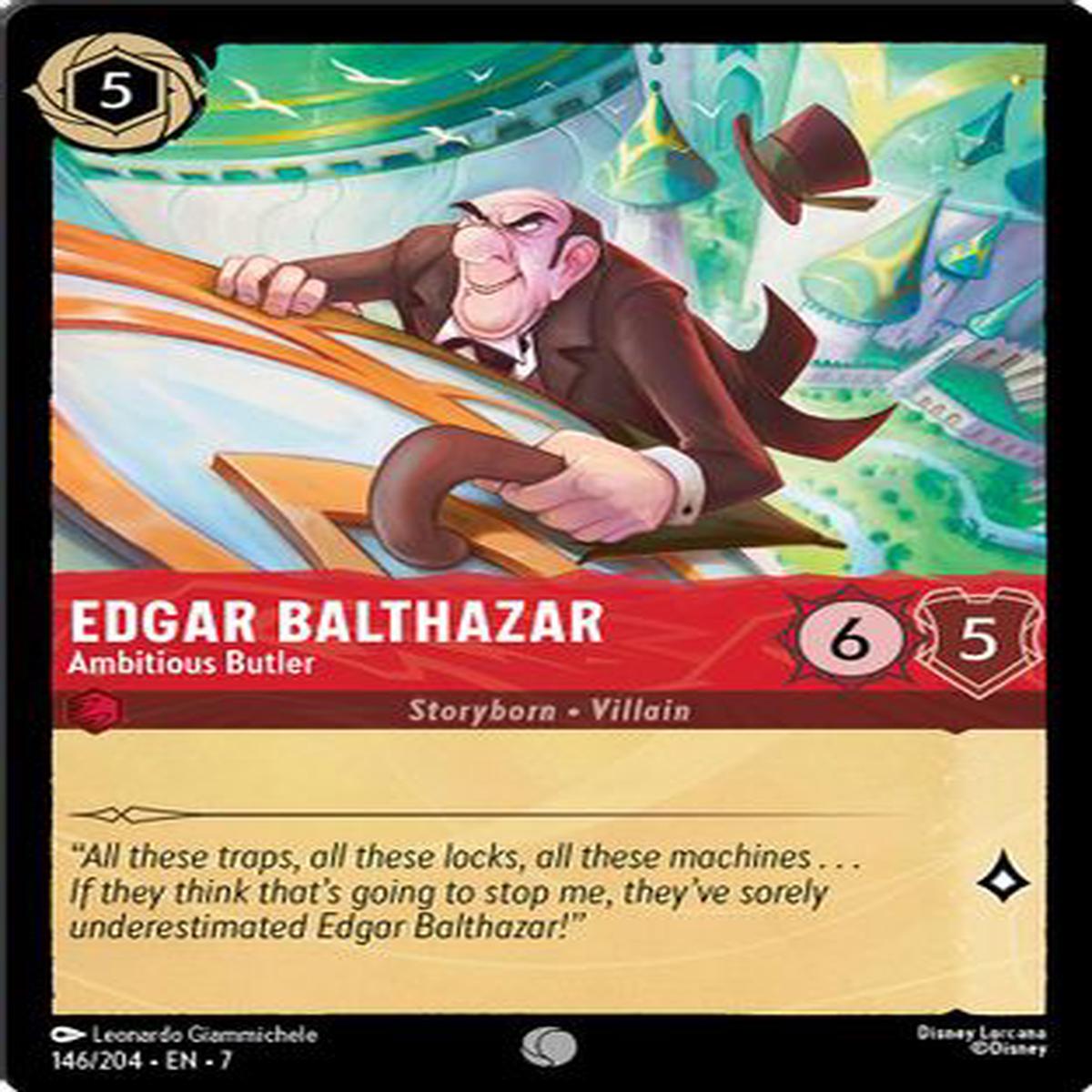 Edgar Balthazar - Ambitious Butler (146204) - Archazias Island Cold Foil