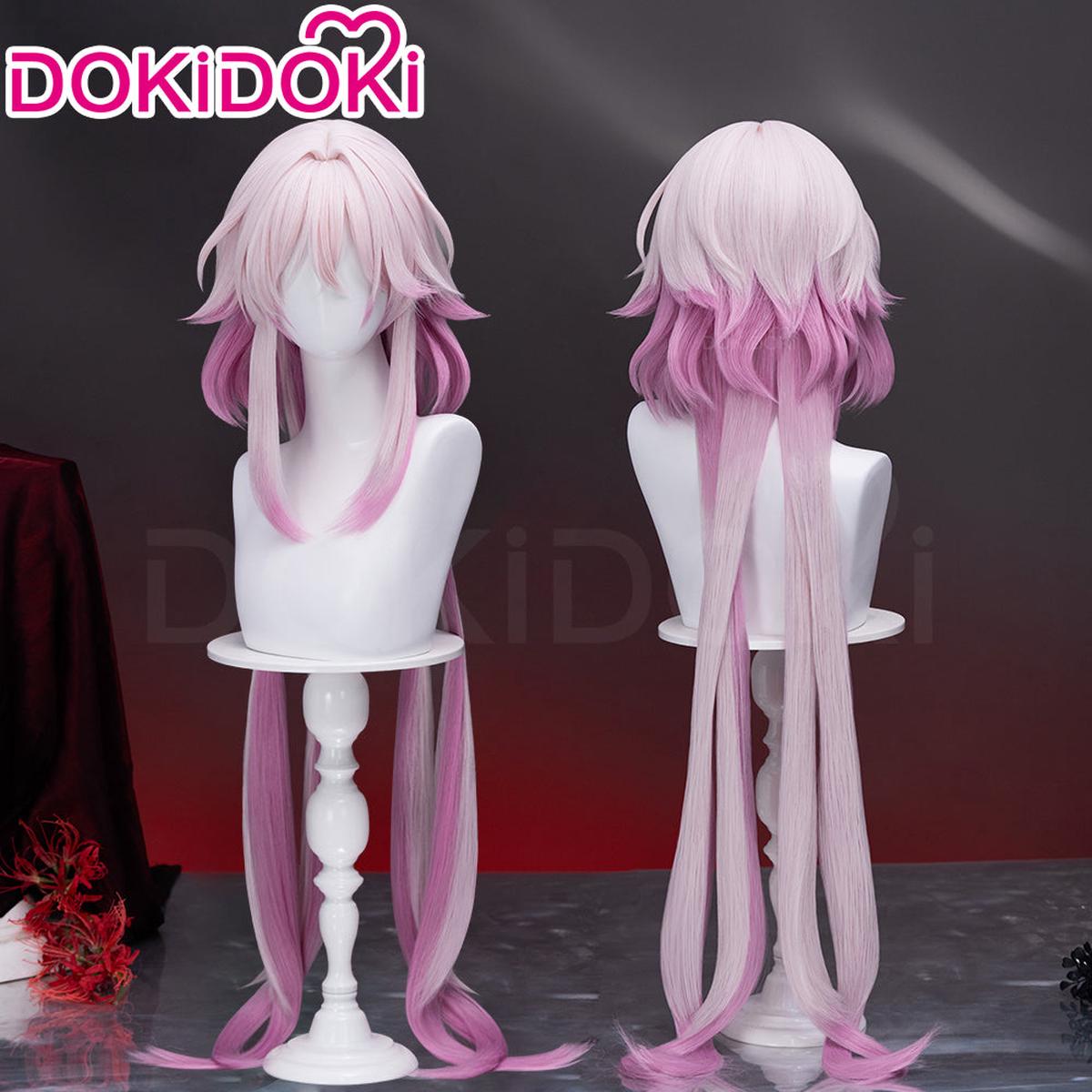 Ready For ShipDokiDoki Game Honkai Star Rail Cosplay Evernight Wig Long Pink March 7th SP