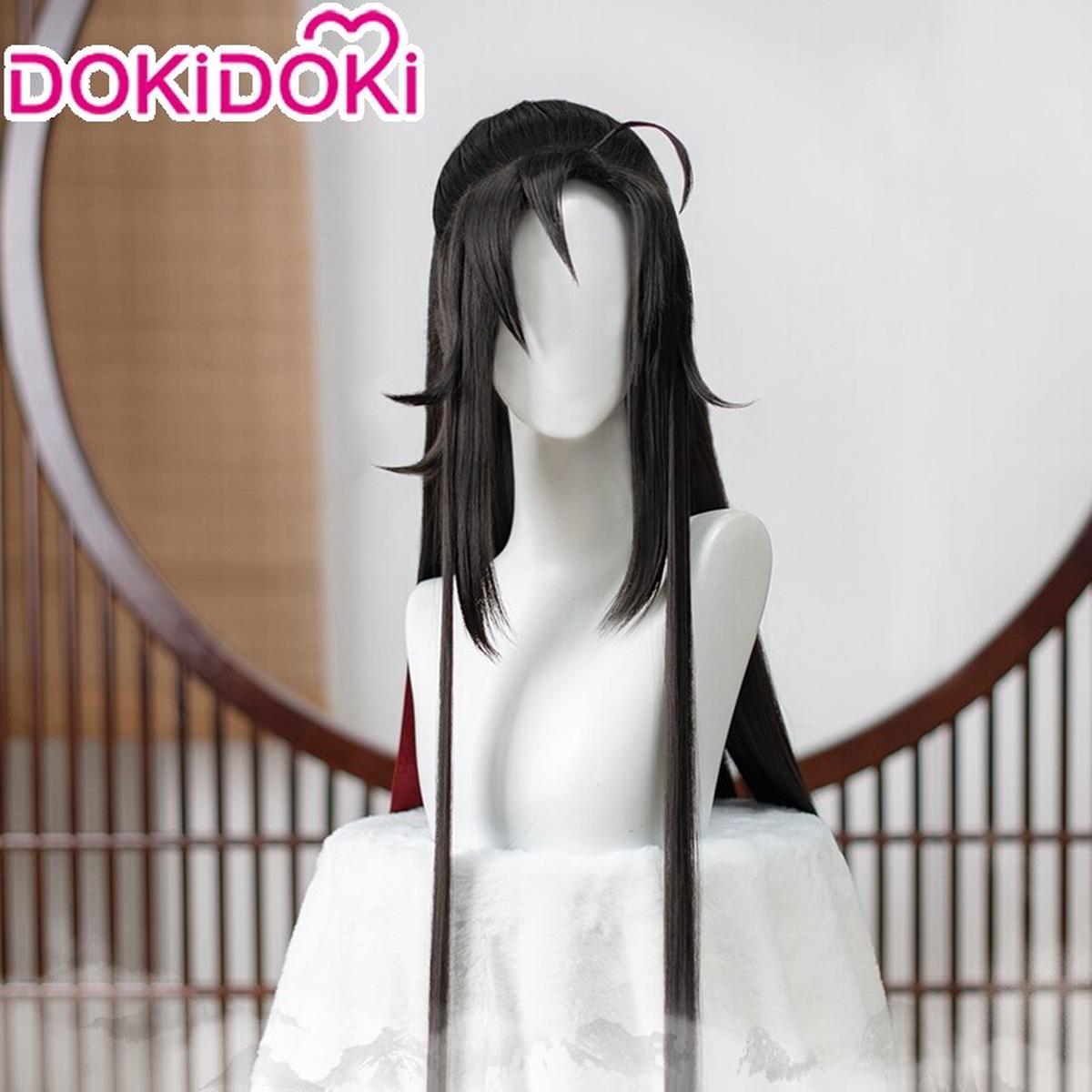Partially Ready For ShipDokiDoki Anime Mo Dao Zu Shi Cosplay Yiling Patriarch Ver Wei Wu Xian Dao Mo To Shi Black Long Wig Hairband Men MDZS