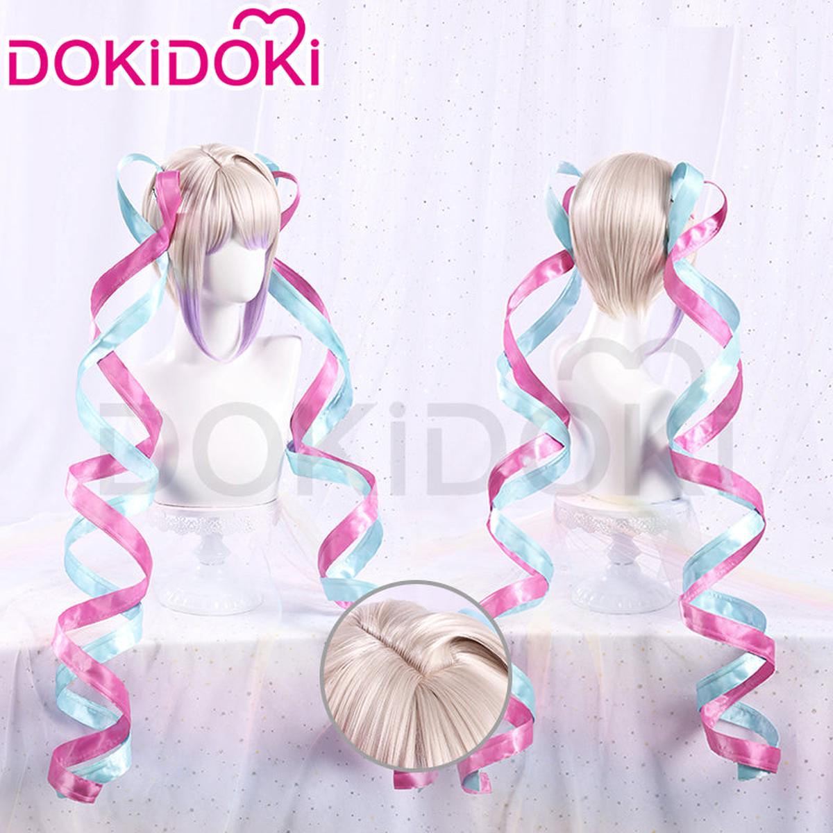 EU LOCAL SHIPPINGDokiDoki Game NEEDY GIRL OVERDOSE Cosplay KAngel Wig Long Straight Blonde Purple Hightlight Gradient Hair Needy Streamer Overload
