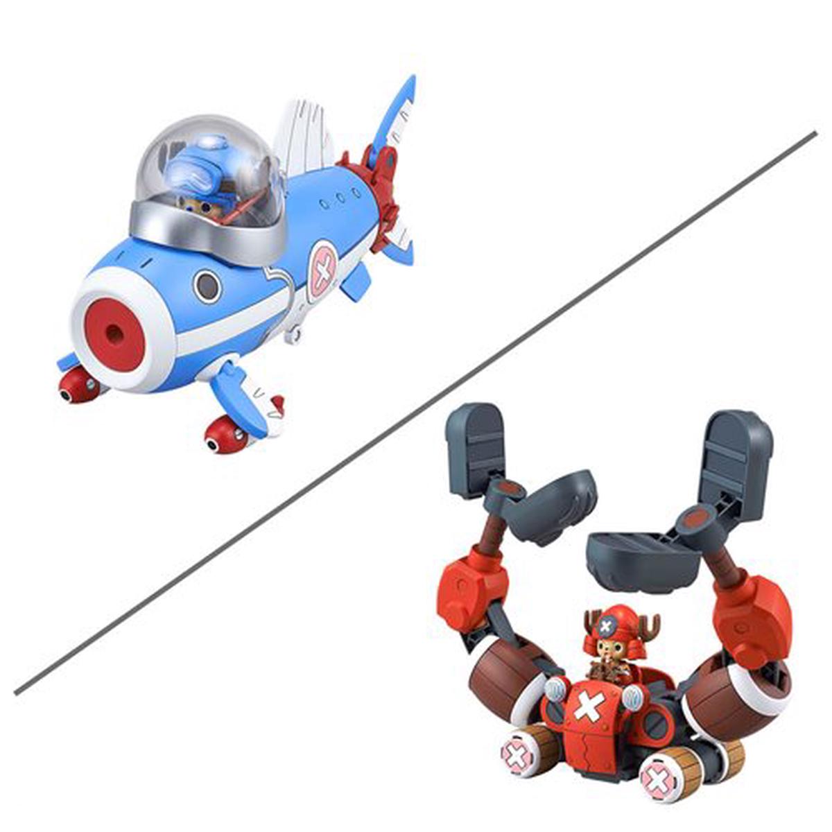 One Piece Chopper Submarine Robot 3 and Chopper Crane Robot 5 Model Kit Set Bandai
