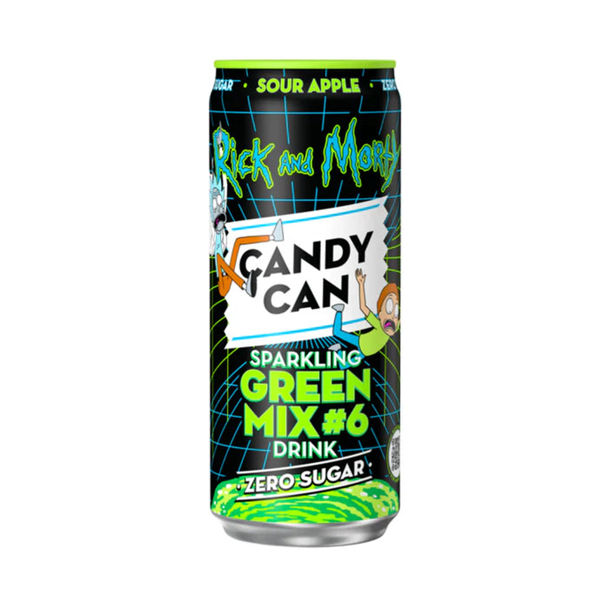 Rick and Morty Sparkling Green Mix 6 - Sour Apple Zero Sugar (330ml) (Netherlands)