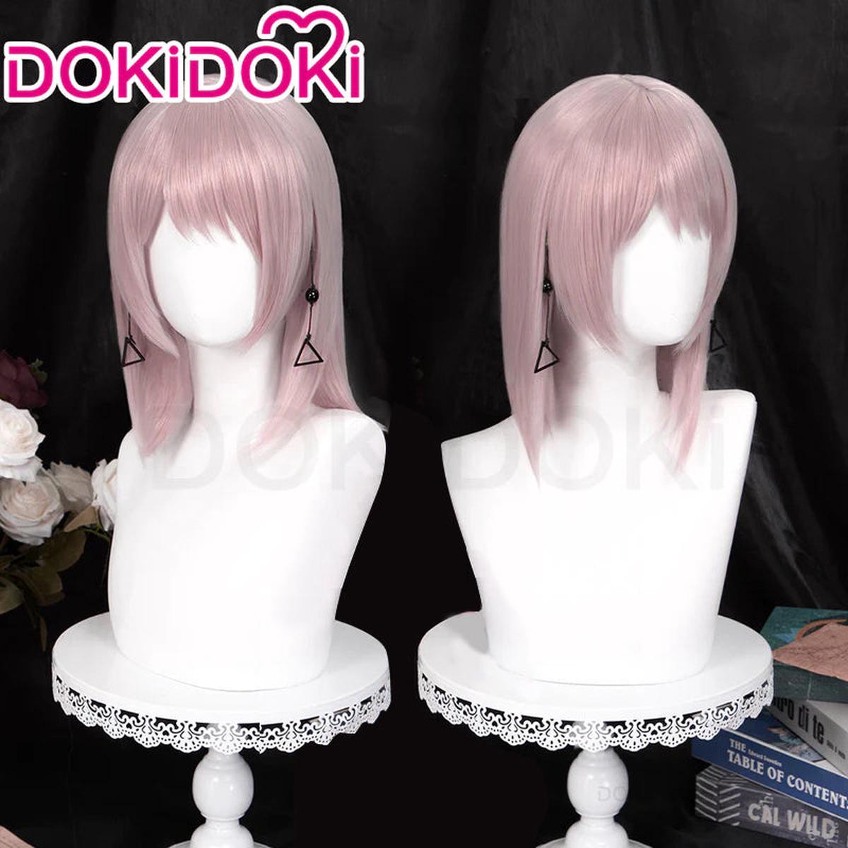 Partially Ready For ShipDokiDoki Anime Cosplay Wig Short Straight Pink Hair