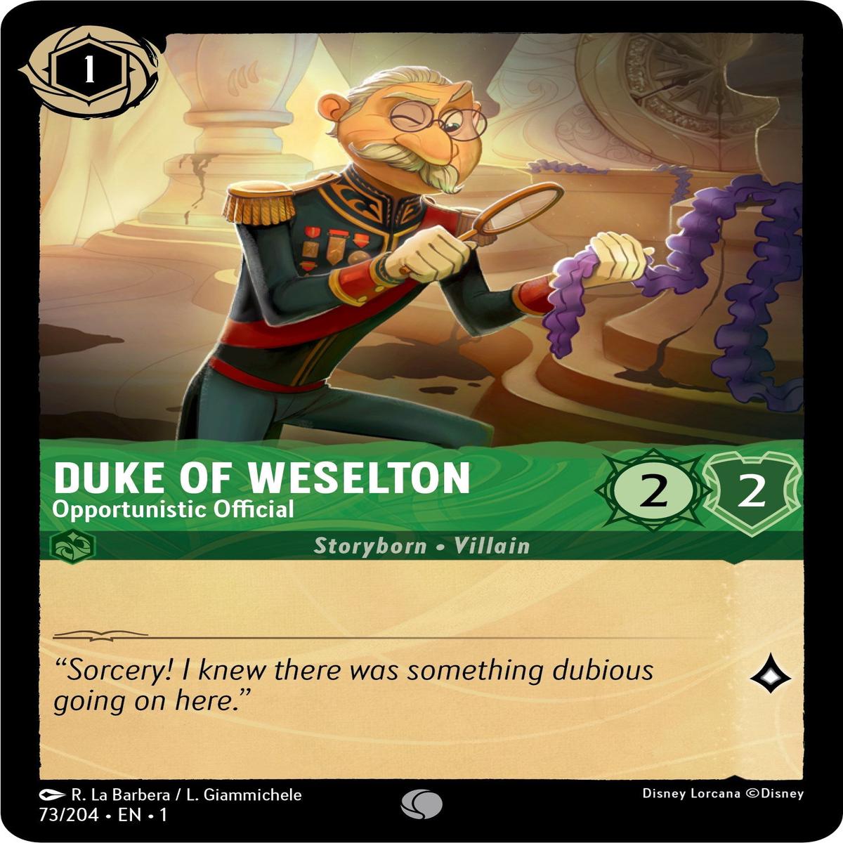 Duke of Weselton - Opportunistic Official (73204) - The First Chapter