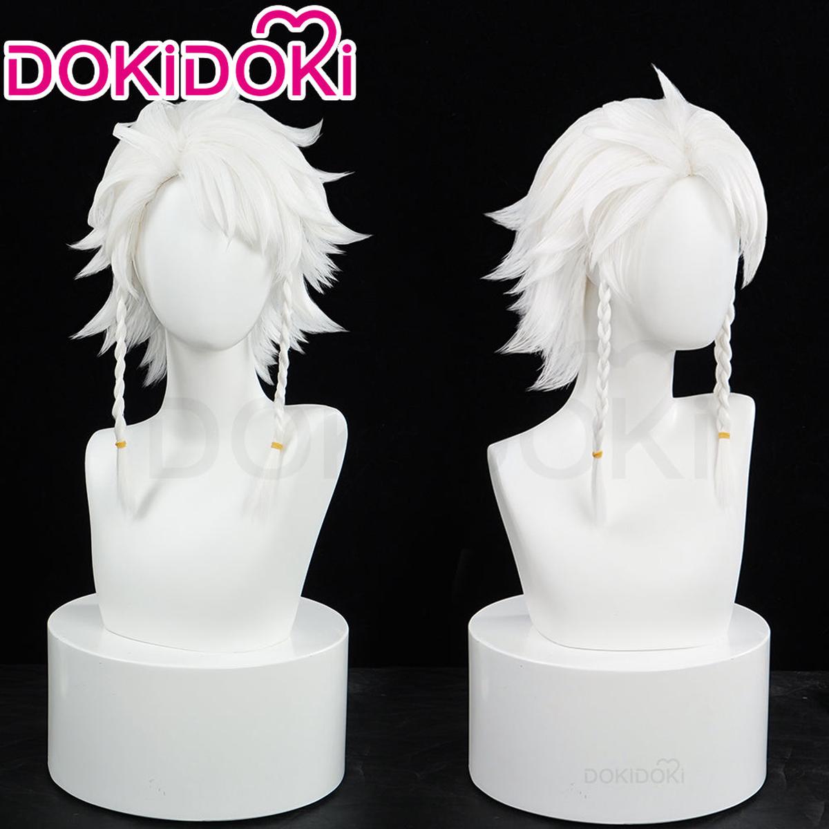 Ready For ShipDokiDoki Game Identity V Hidden Truth - Pure White Prophet Cosplay Seer Eli Clark Wig Short White Hair idv